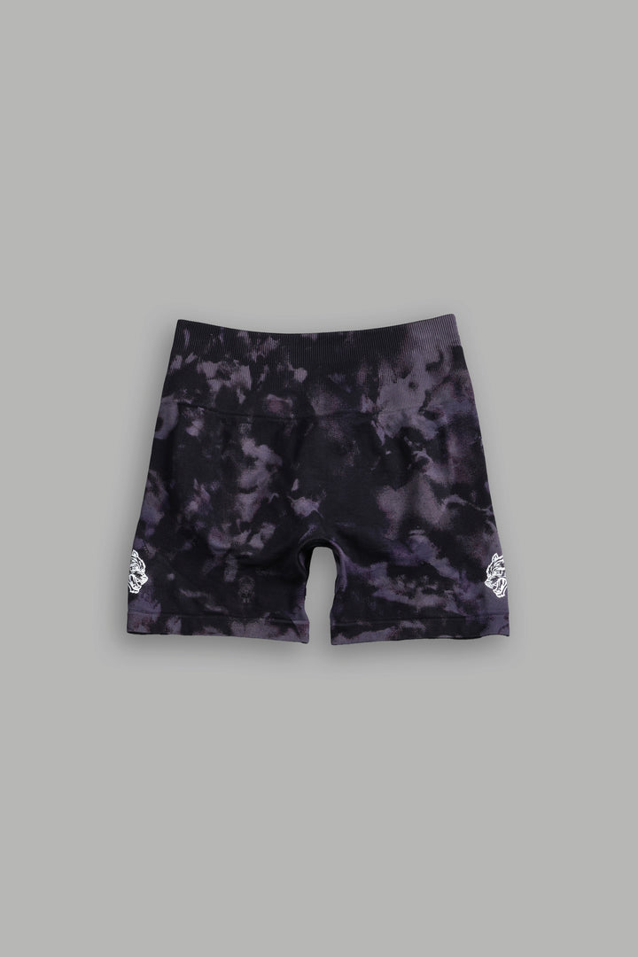 Dual Wolf Everson Seamless "Training" Shorts in Big Purple Night Marble