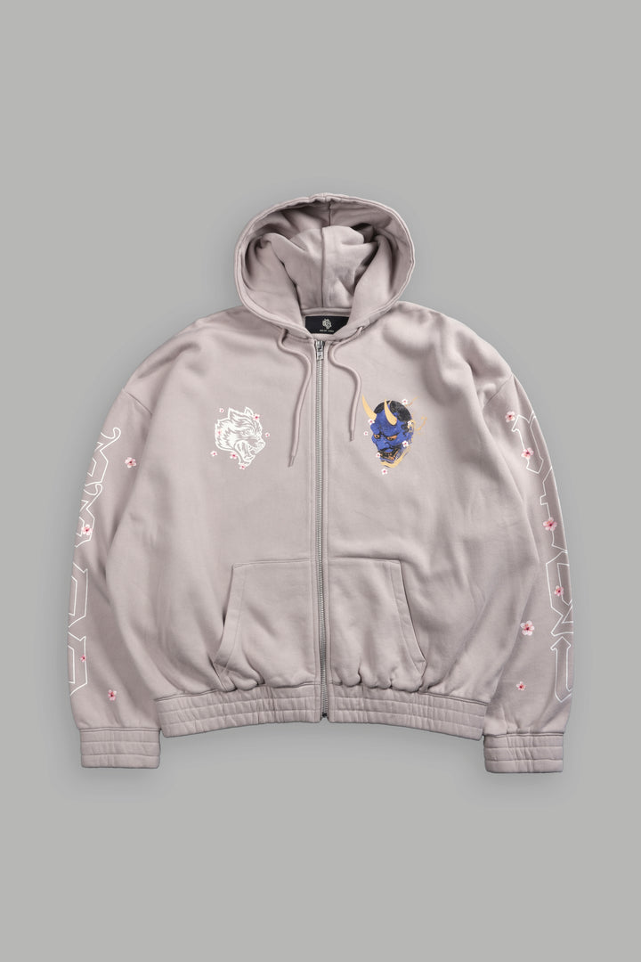 Oni Code Blossom "Chambers" Zip Hoodie in Clay