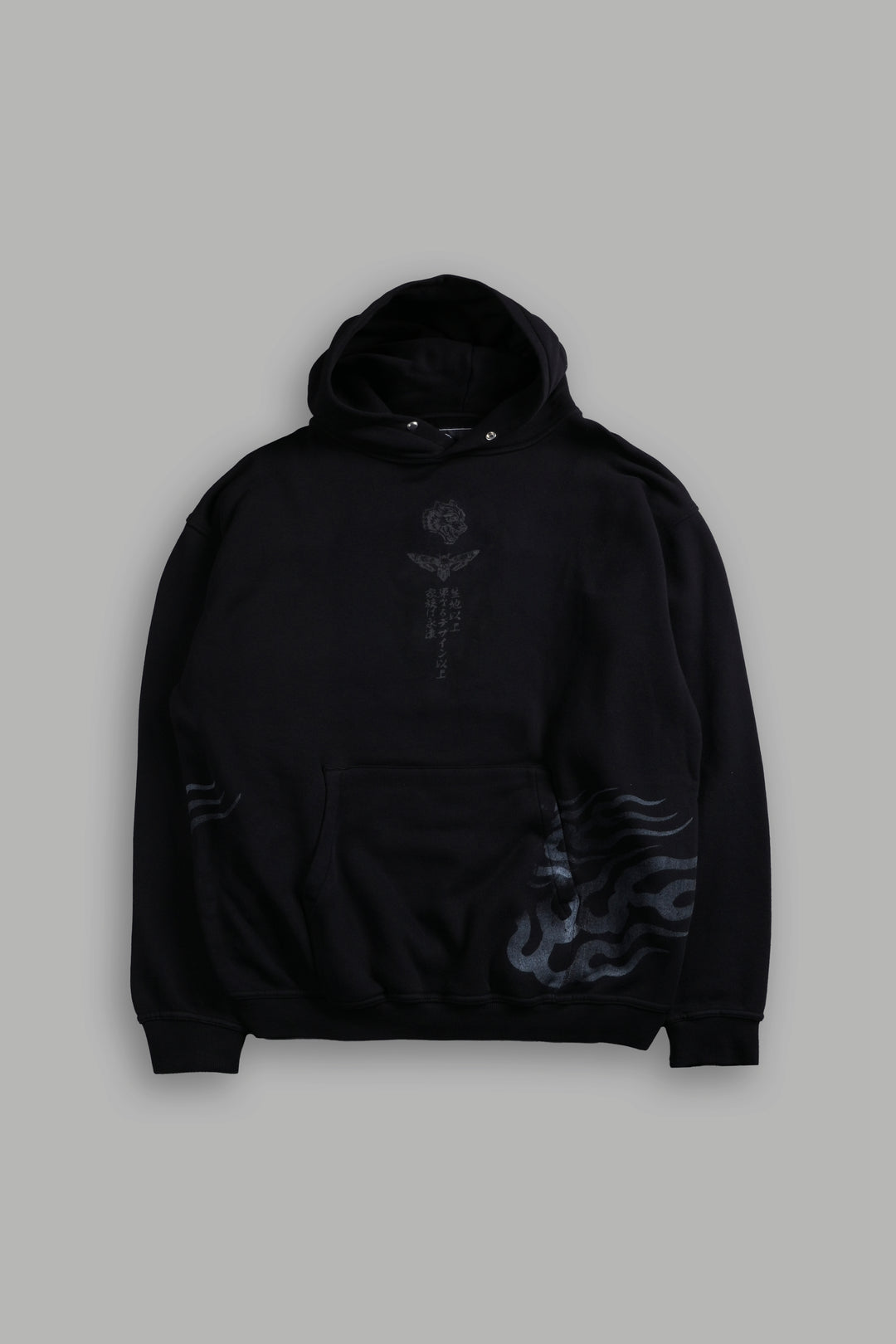 Doma "Side-By-Side" Pierce Hoodie in Black
