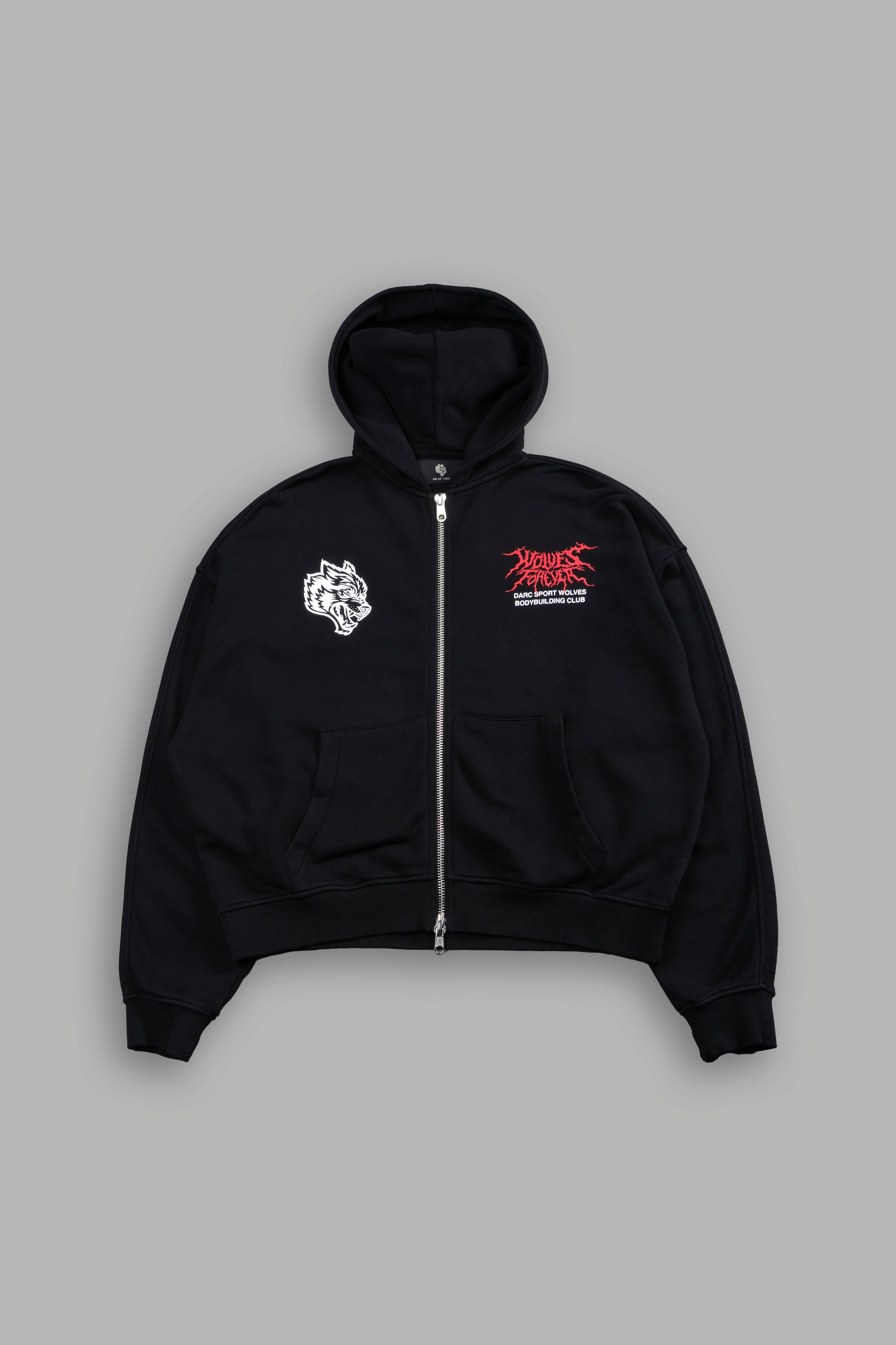 SSDD V2 Darco Double Zip Hoodie in Black