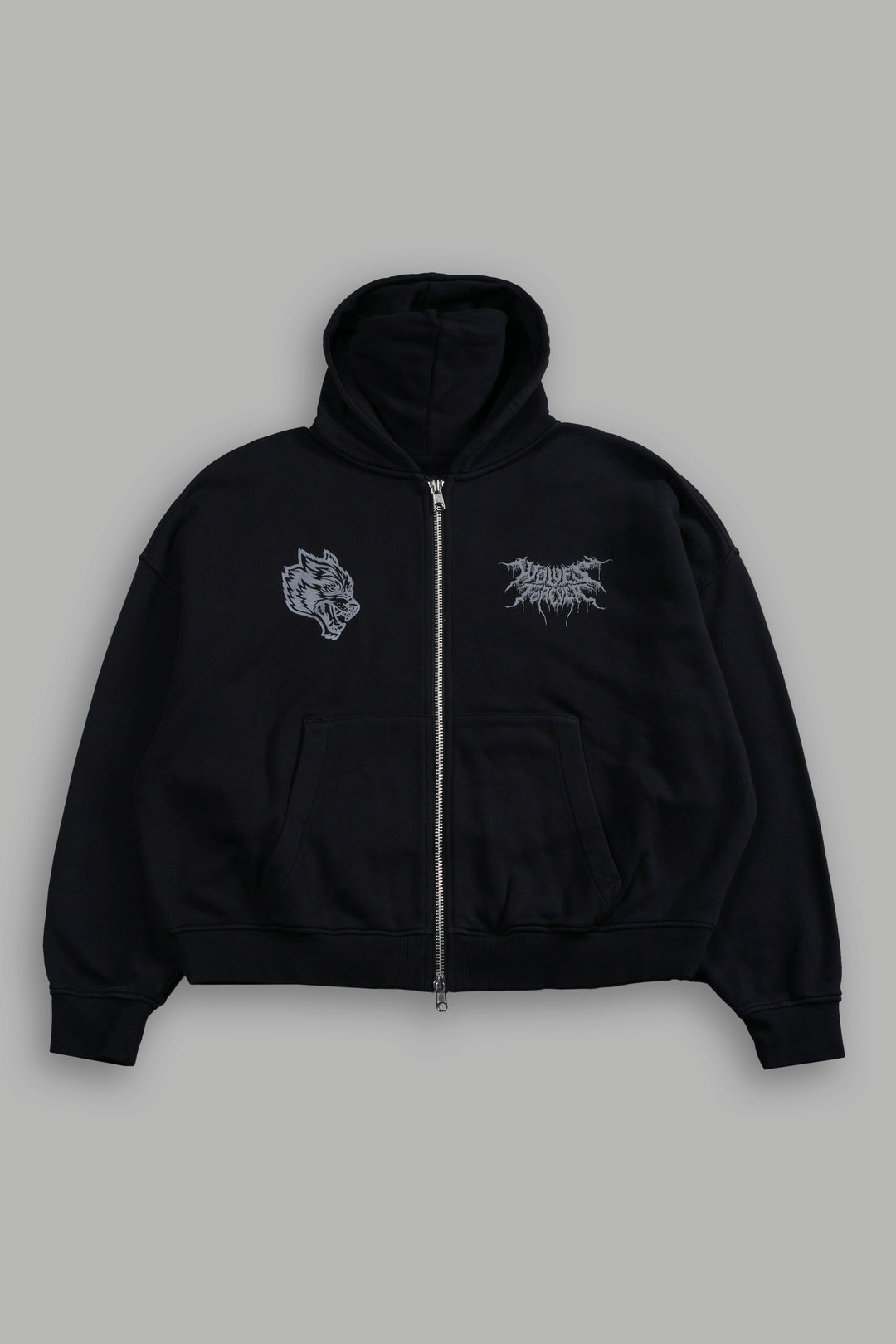 Dark Origin V2 Vex Double Zip Hoodie in Black