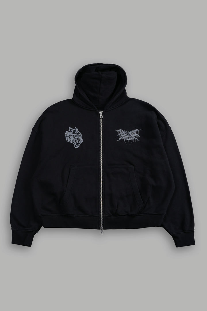 Dark Origin V2 Vex Double Zip Hoodie in Black