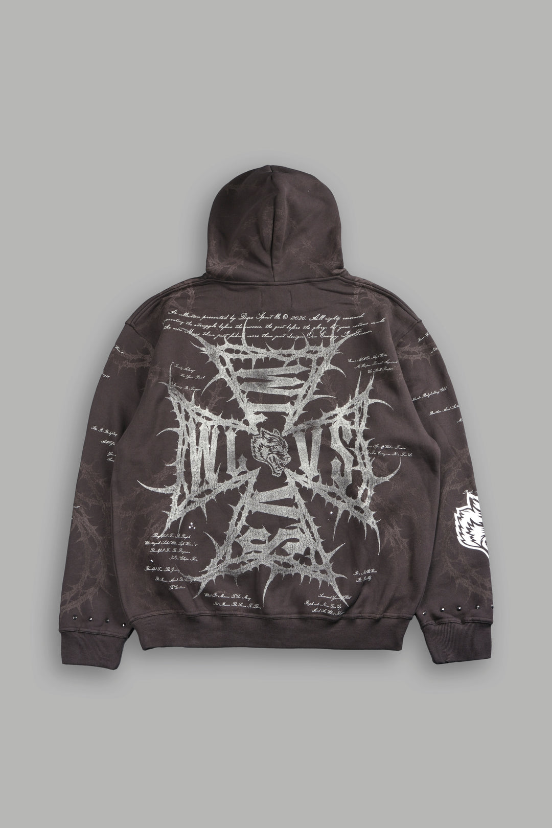 Thorns Frvr Pierce Hoodie In Darc Brown