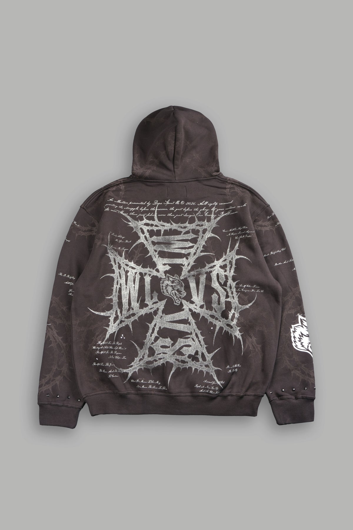 Thorns Frvr Pierce Hoodie In Darc Brown