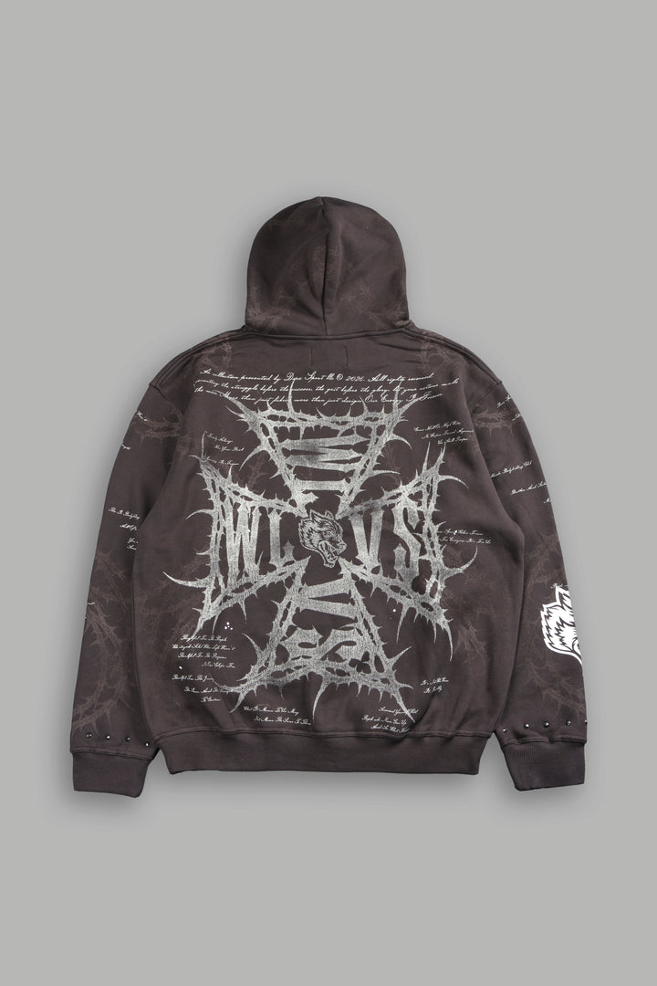 Thorns Frvr Pierce Hoodie In Darc Brown