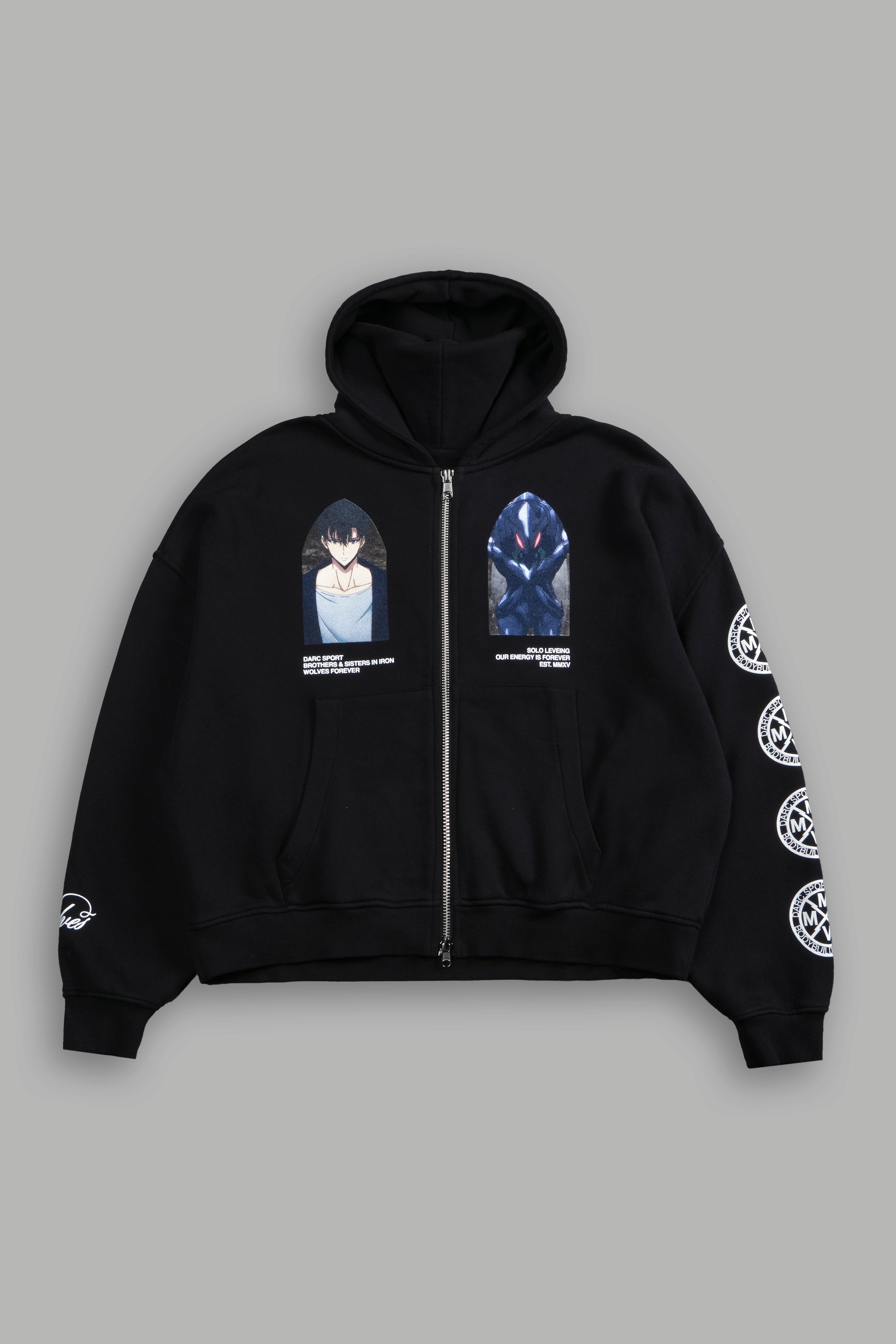 Arise Vex Double Zip Hoodie in Black – DarcSport