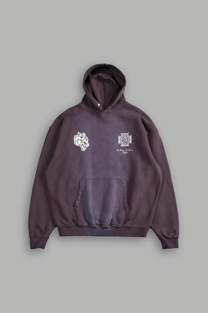 Spider Hesh "P" Hoodie in Purple Night Tonal Sun Fade