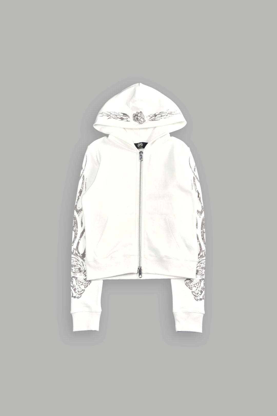 Finite Flame "Iris" Zip Up She Hoodie in Cream