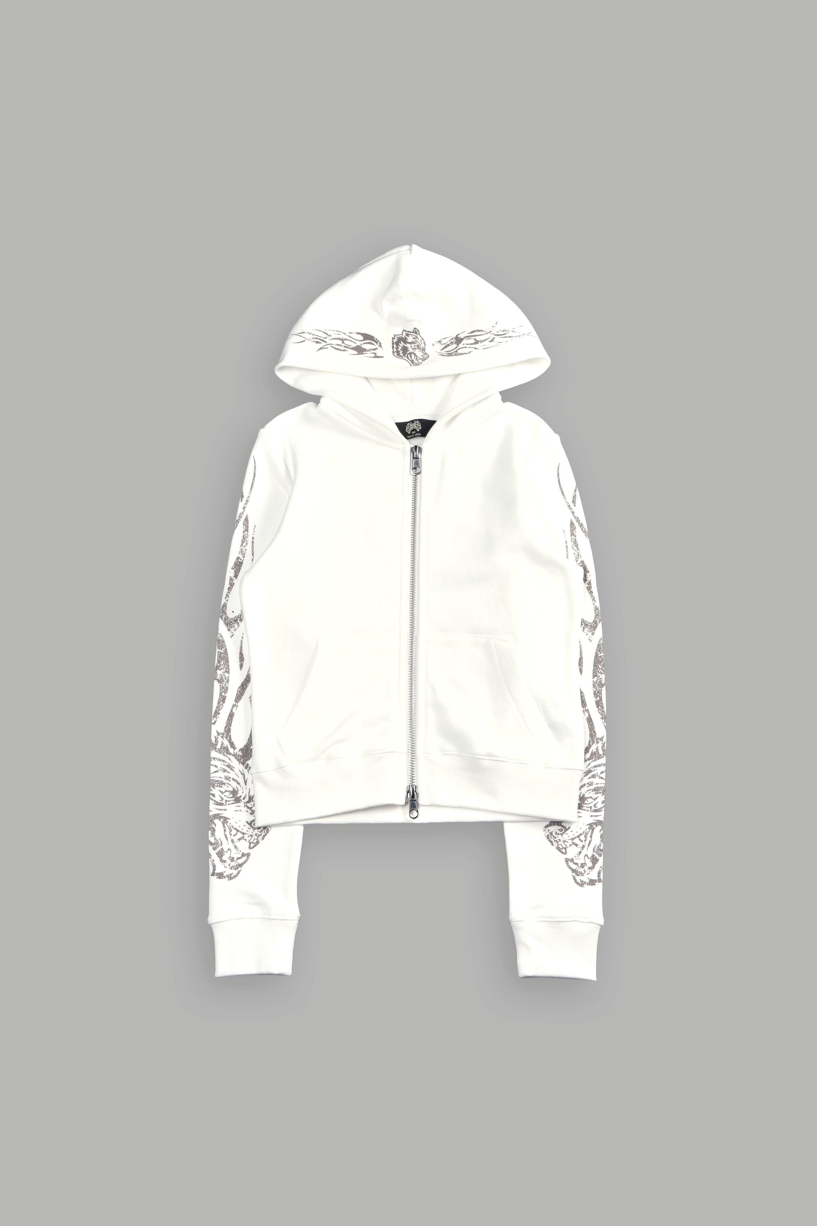 Finite Flame "Iris" Zip Up She Hoodie in Cream