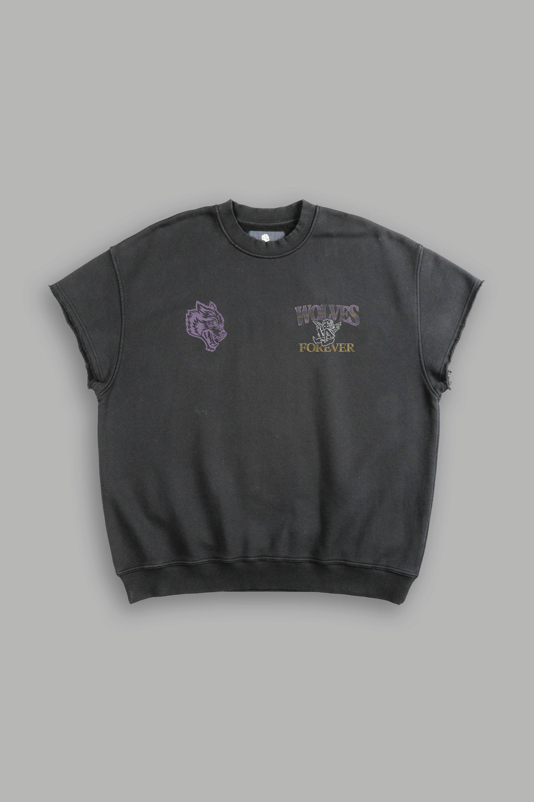 La Heritage Cap Sleeve London Crewneck in Wolf Gray