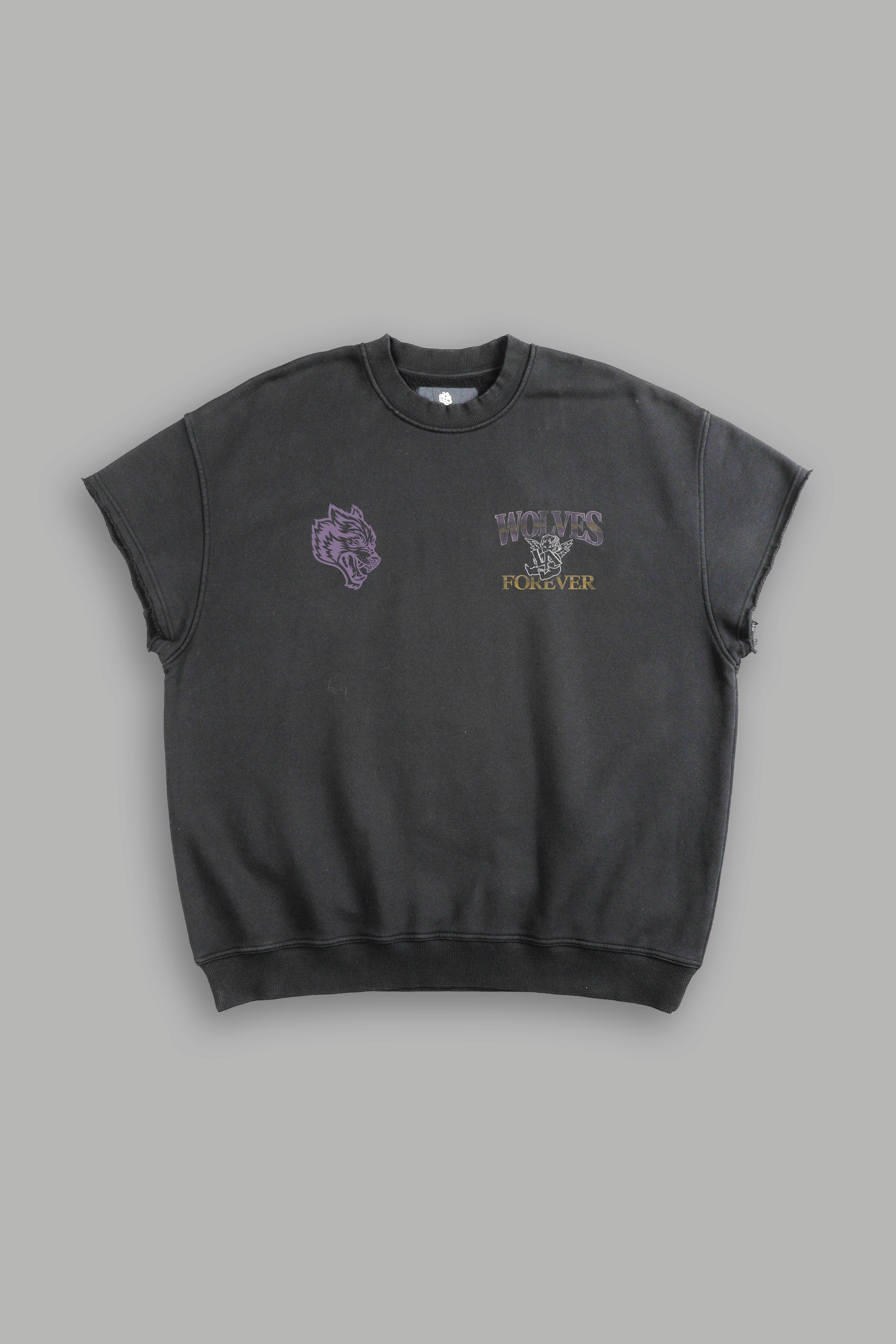 La Heritage Cap Sleeve London Crewneck in Wolf Gray