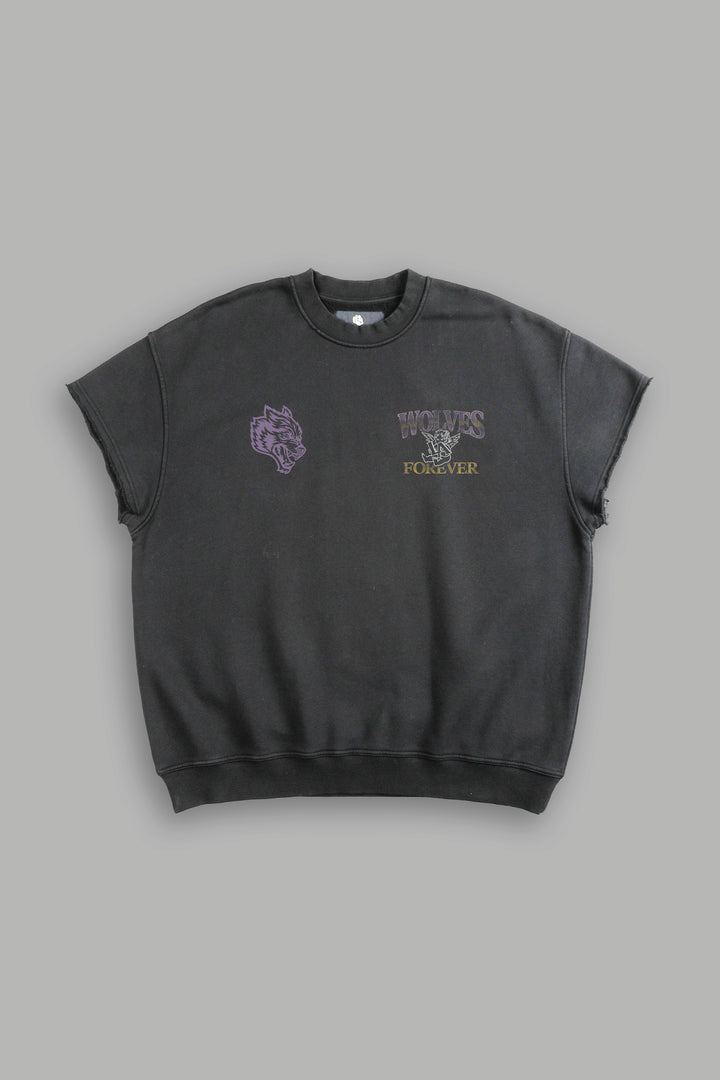 La Heritage Cap Sleeve London Crewneck in Wolf Gray