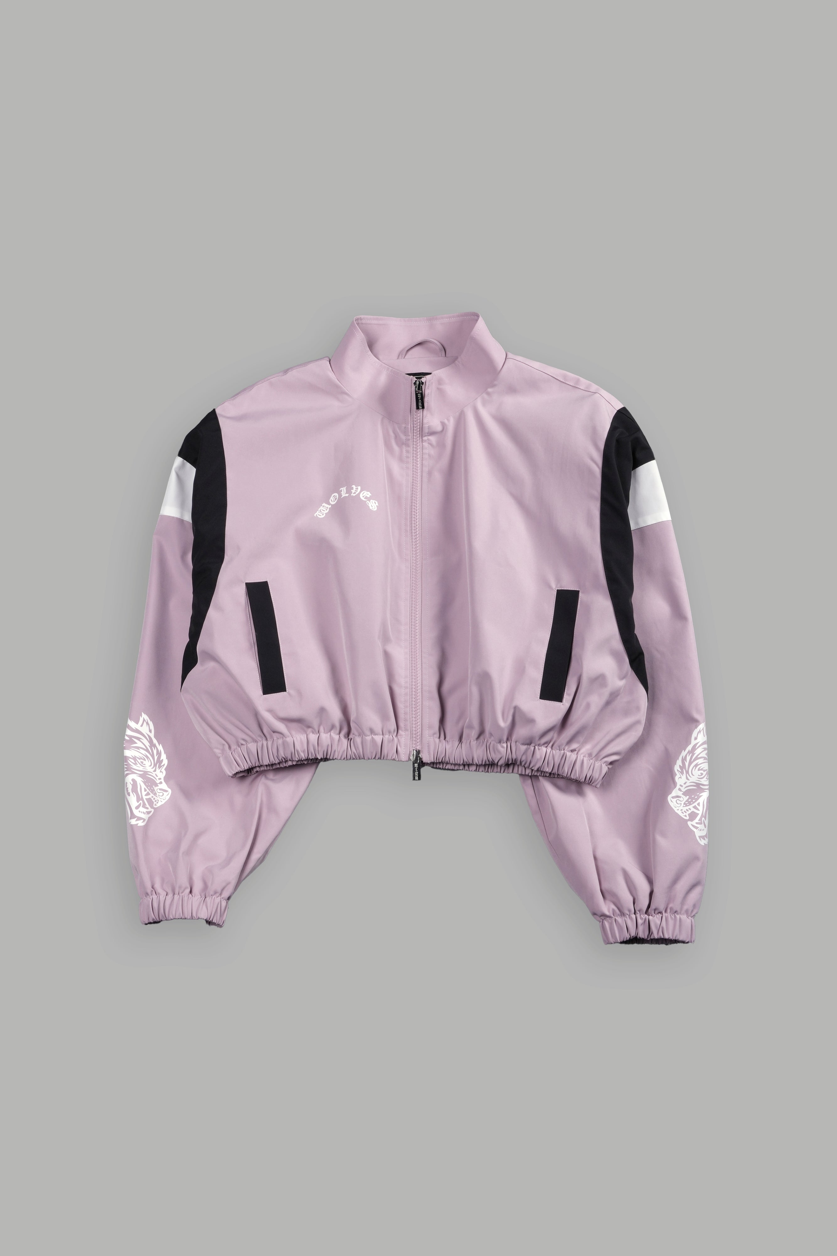 Death Becomes Her Nadia Track Jacket in Purple Smoke/Black/White