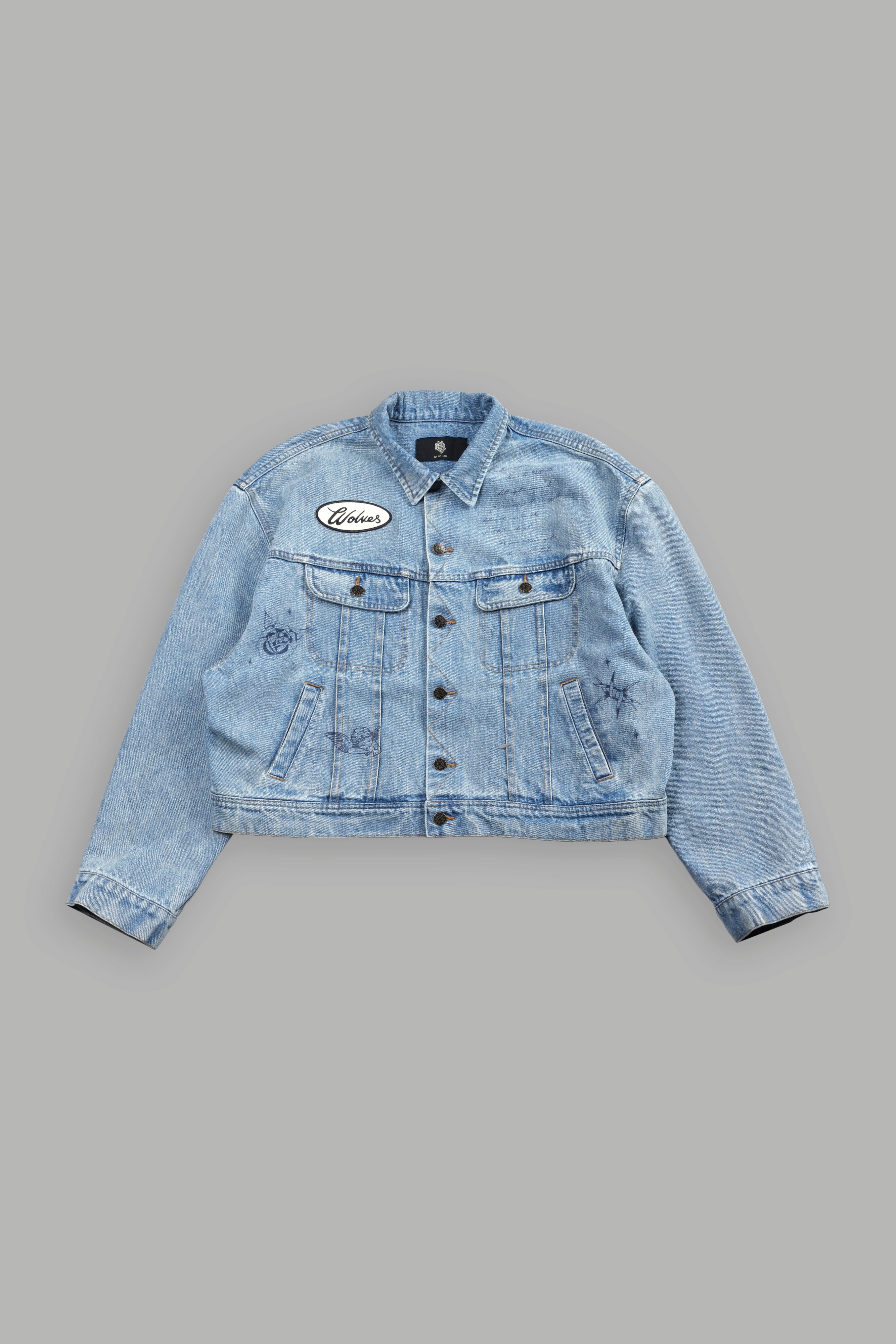 Mickey Flash Cropped American Denim Jacket in Light Wash – DarcSport