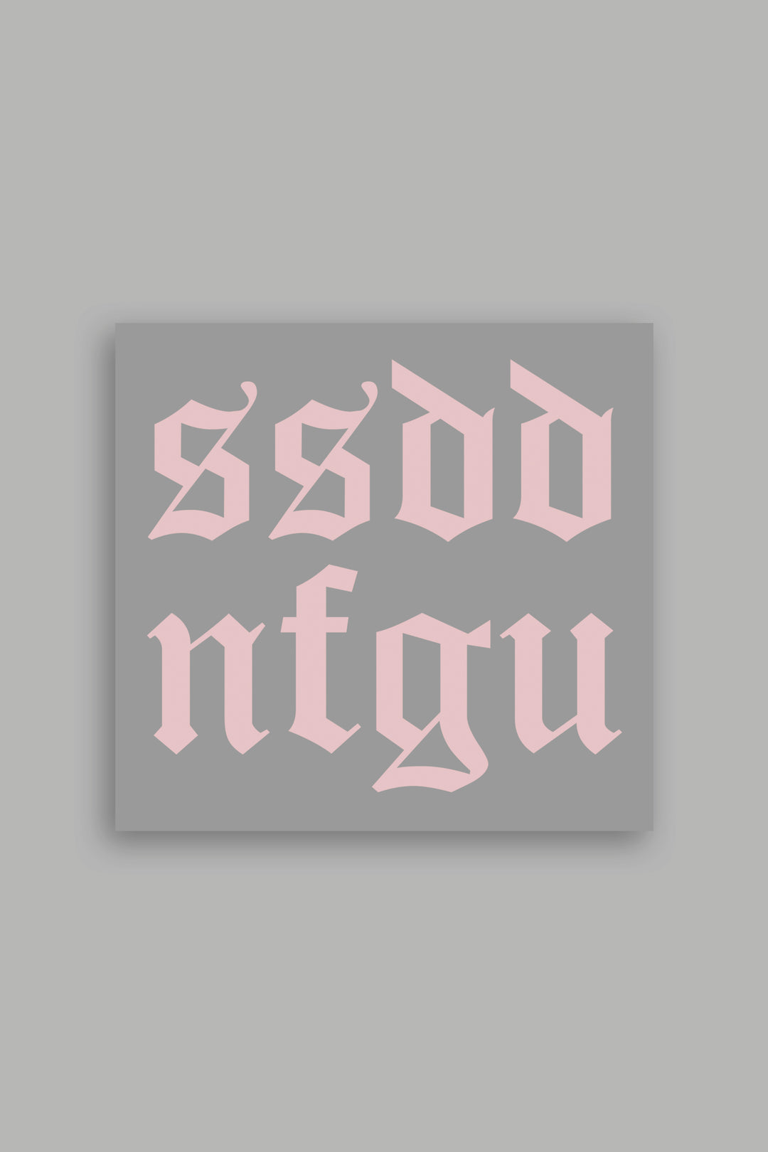 SSDDNFGU Small Vinyl Decal in Blush Pink