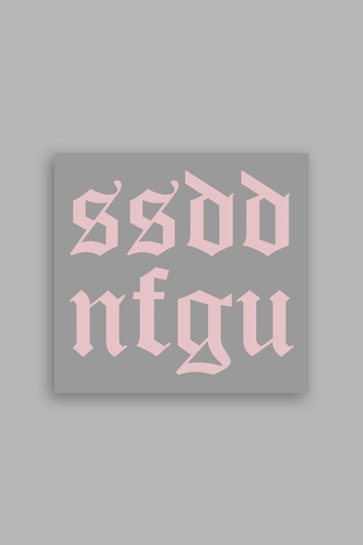 SSDDNFGU Small Vinyl Decal in Blush Pink