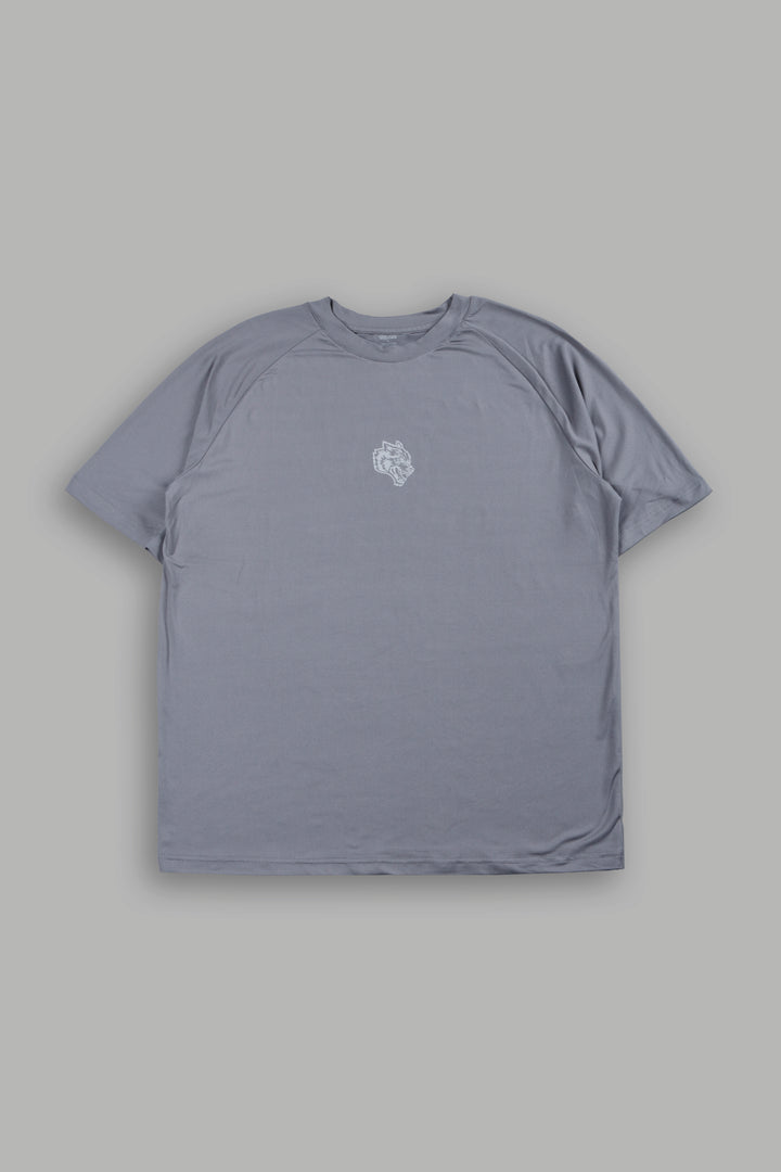 Pyramid V3 Dry Wolf Raglan Ss Tee In Slate Gray