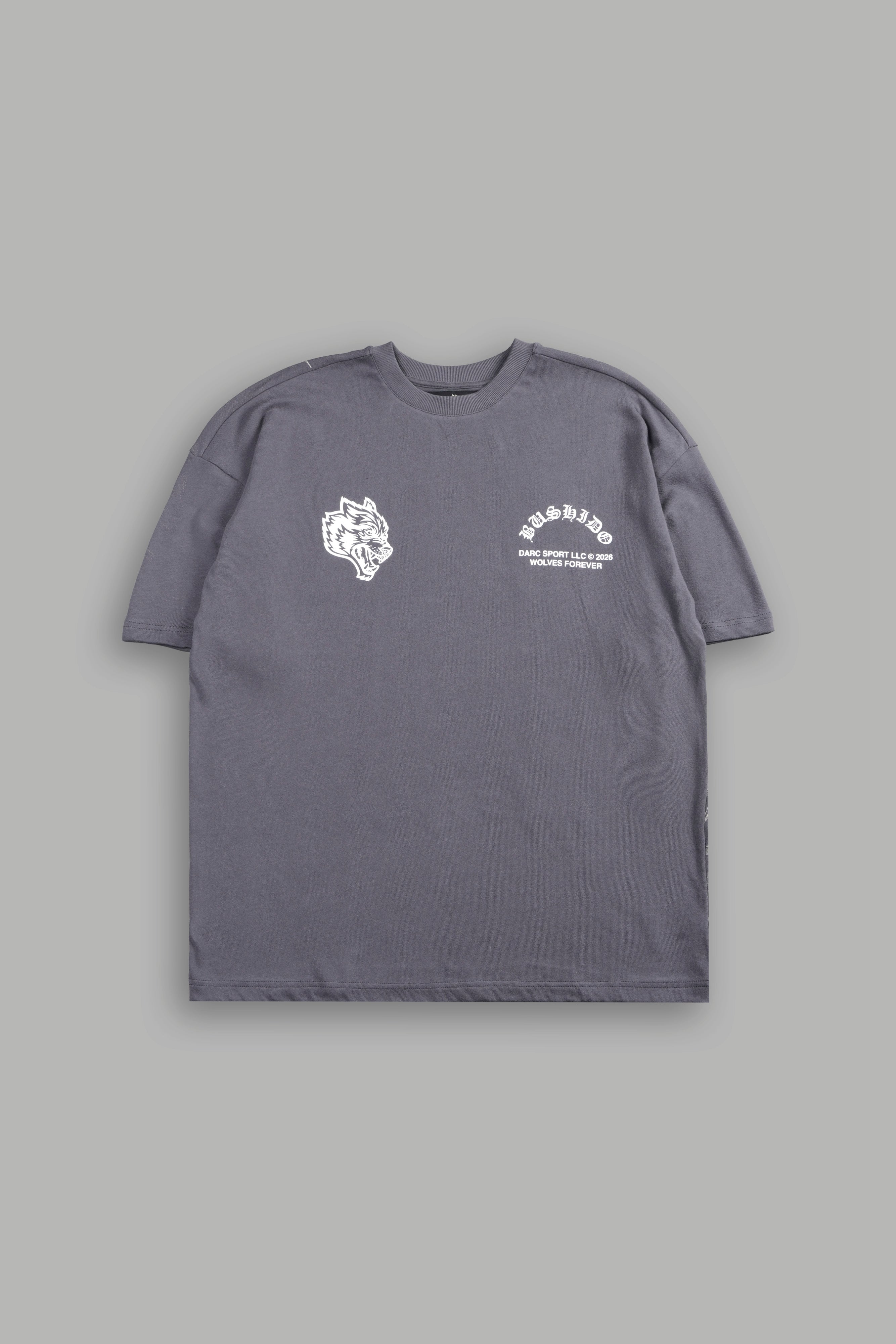 Shutendoji Premium Oversized Tee in Slate Gray