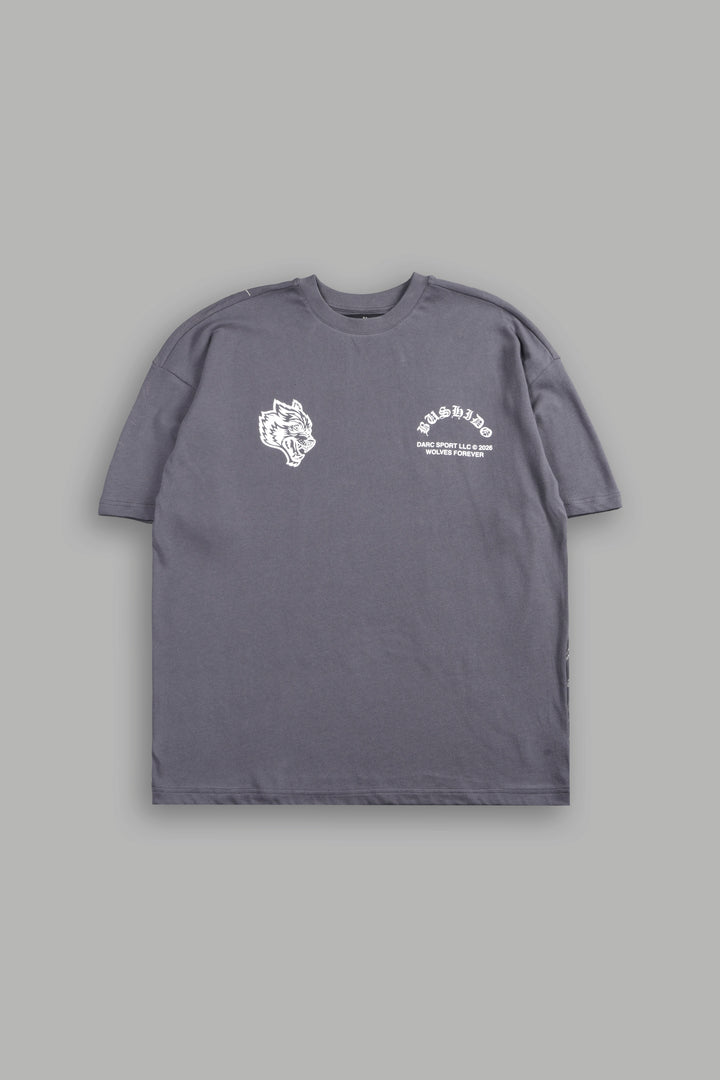 Shutendoji Premium Oversized Tee in Slate Gray