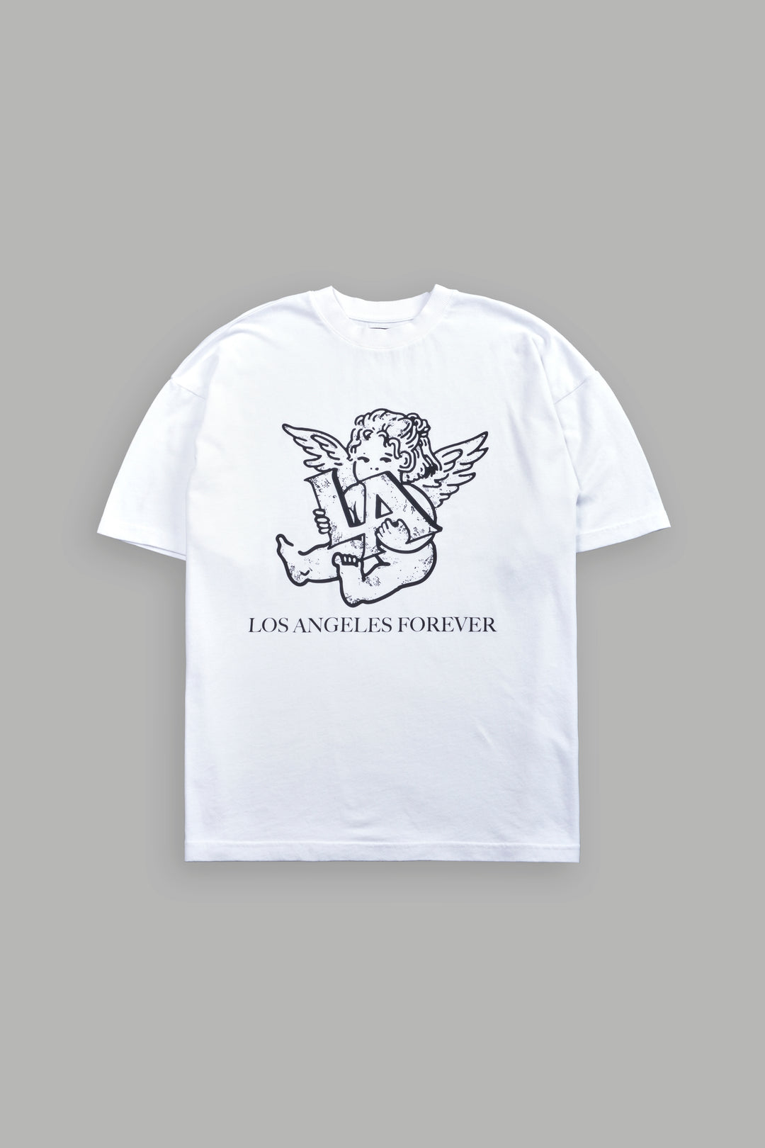 Los Cherub Premium Oversized Tee in White