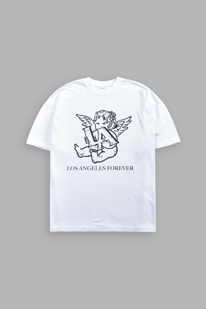 Los Cherub Premium Oversized Tee in White