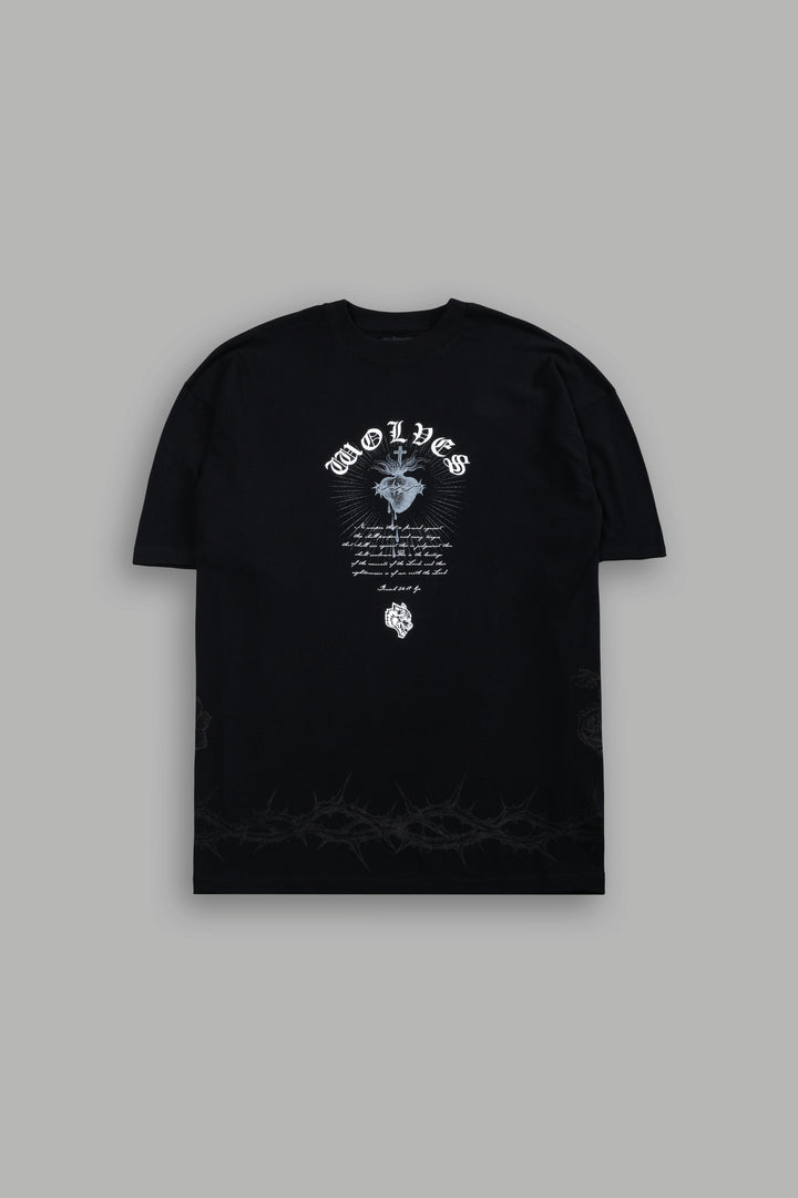 Sanctified Premium Oversized Tee in Black