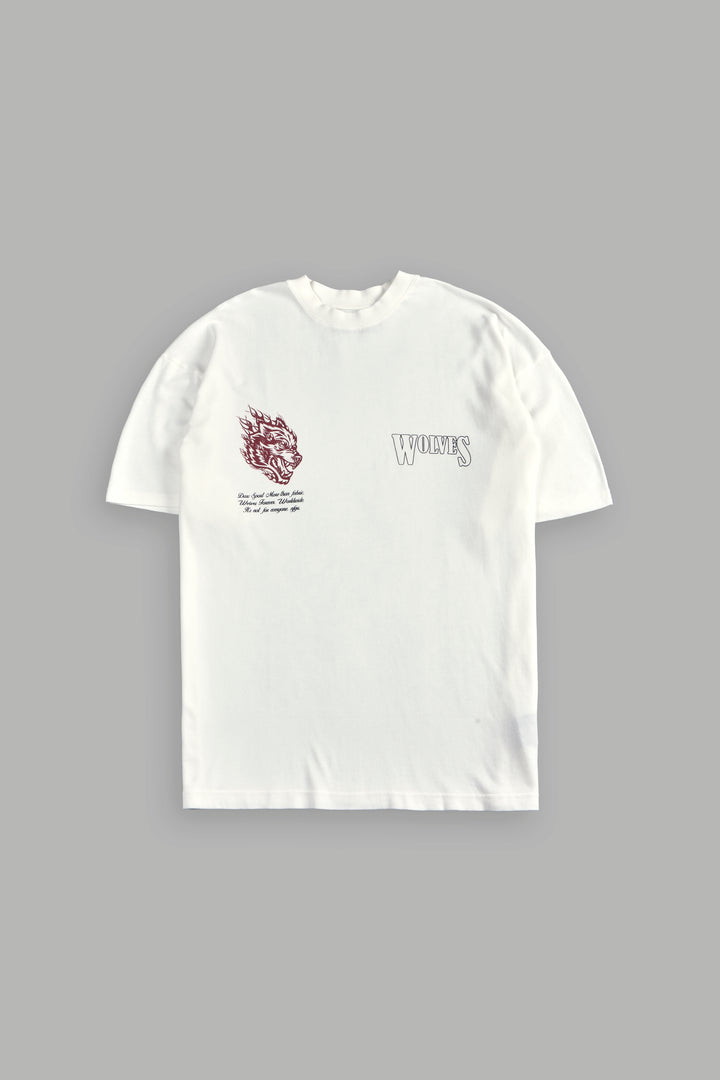 Western V2 "Premium" Oversized Tee in Cream