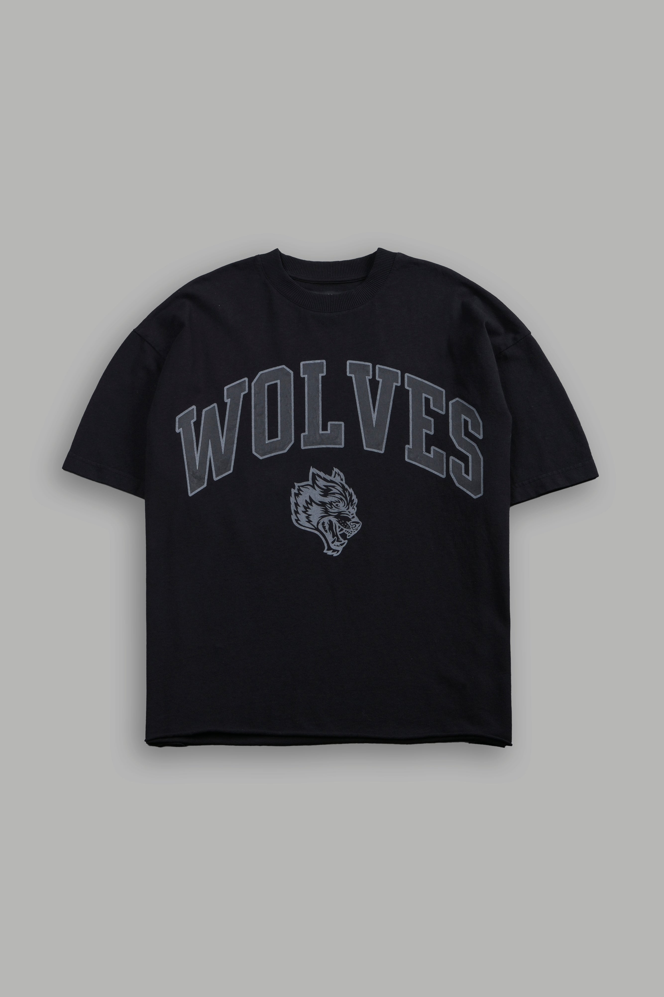 Loyalty Frvr Grunge Mid Length Raw Hem Tee in Black