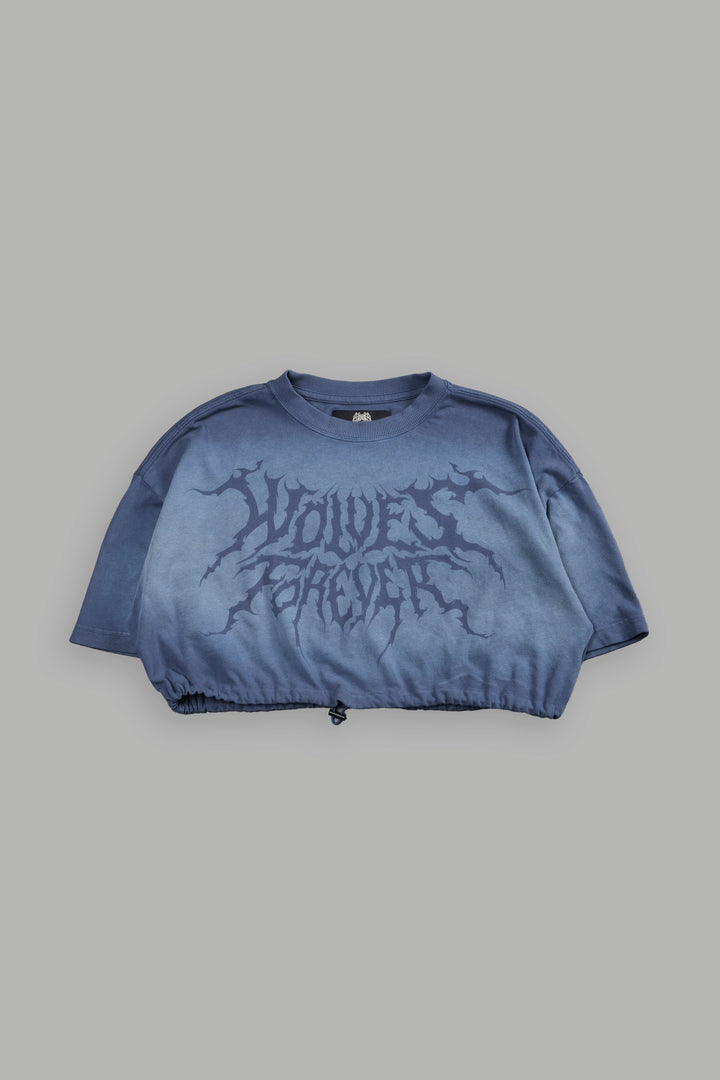 Forged From Iron Bungee Cropped Tee in Denim Horizon Sun Fade