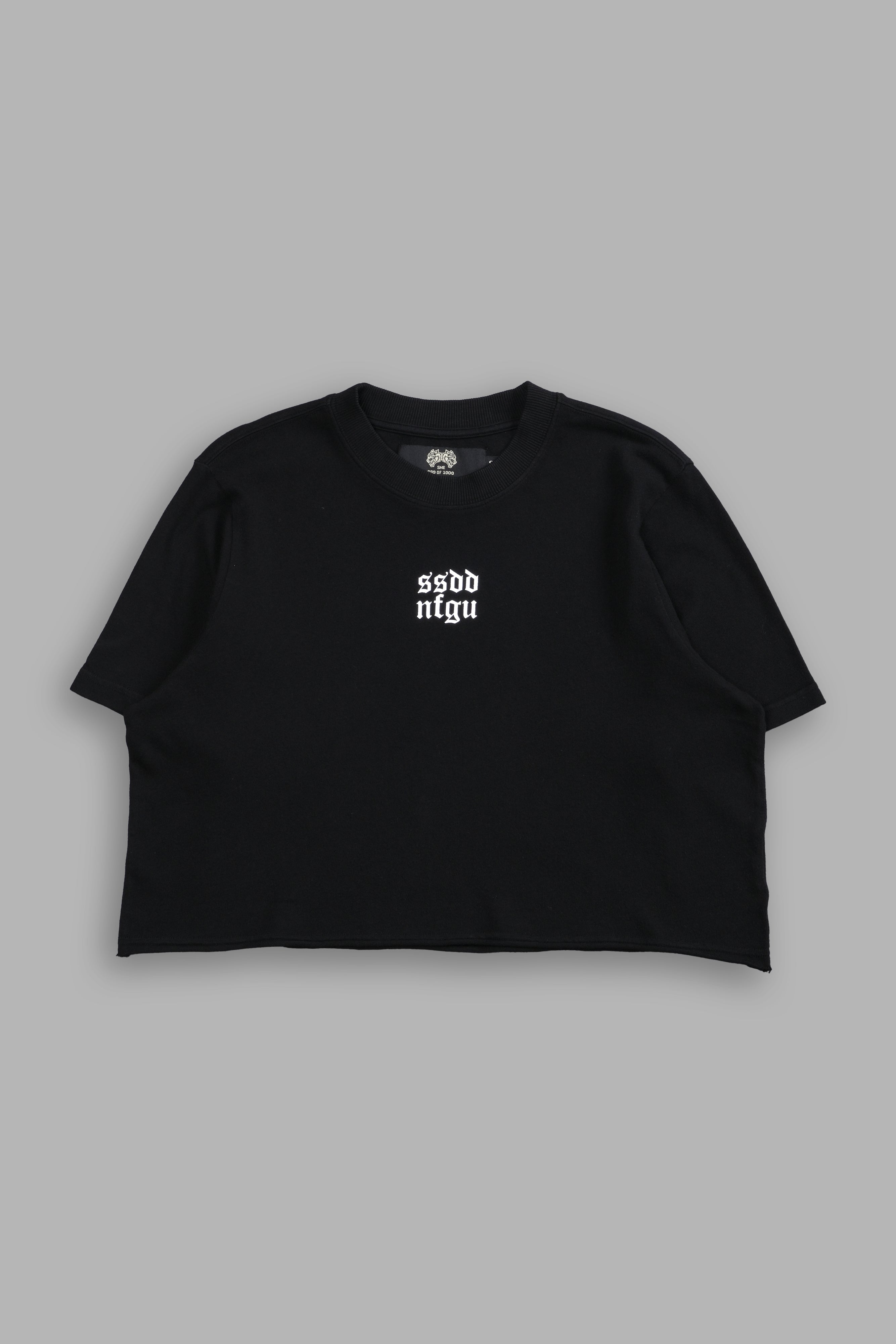 SSDDNFGU Close To Chest "Premium" (Cropped) Tee in Black