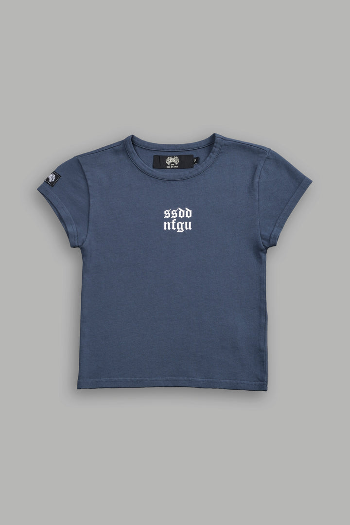 Wolf Label SSDDNFGU "Baby" Tee in Darc Blue