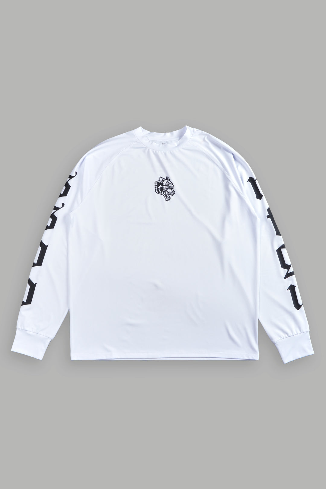 SSDDNFGU "Dry Wolf" L/S Raglan Tee in White