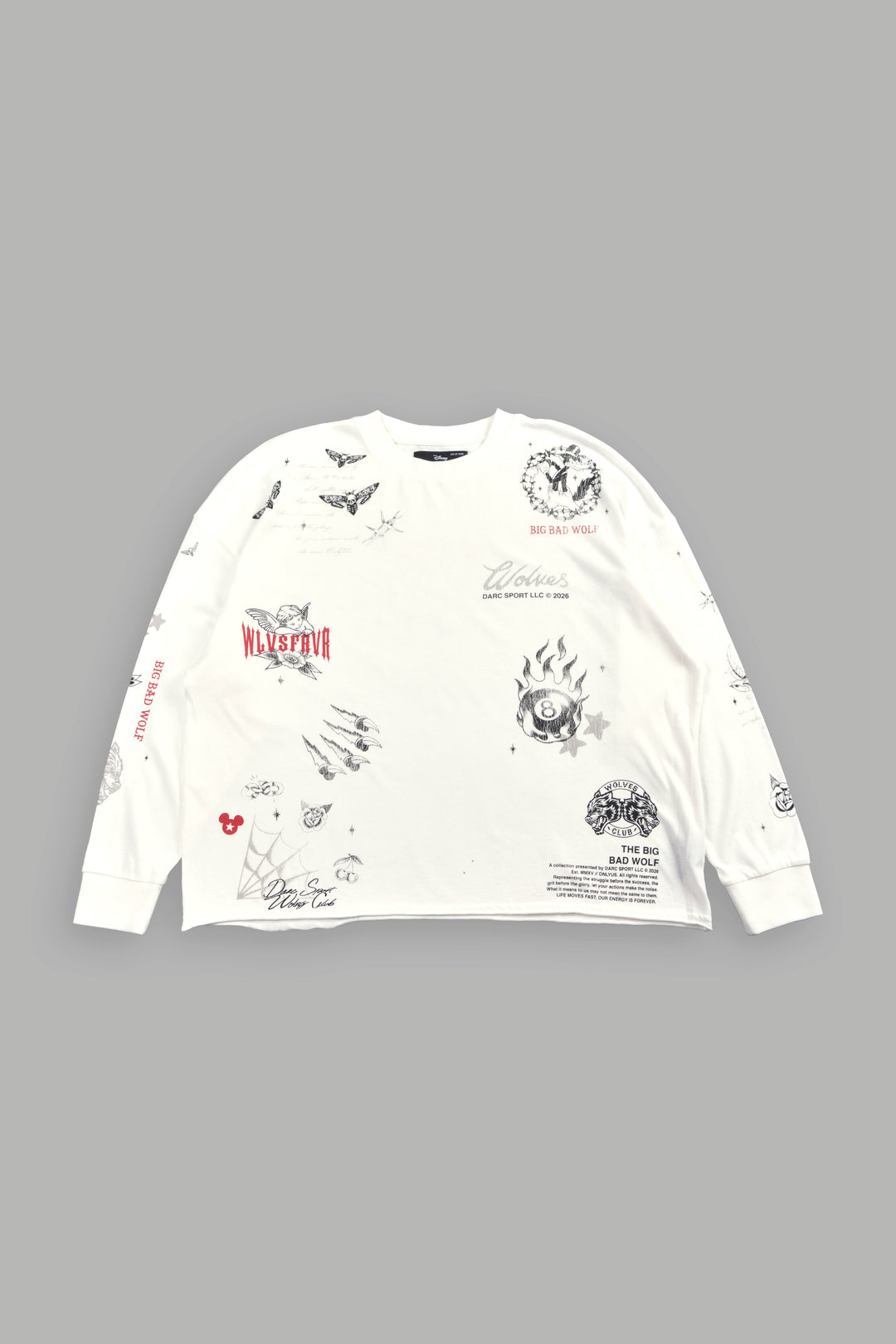 Big Bad Wolves Premium Box Cut Ls Tee in Cream