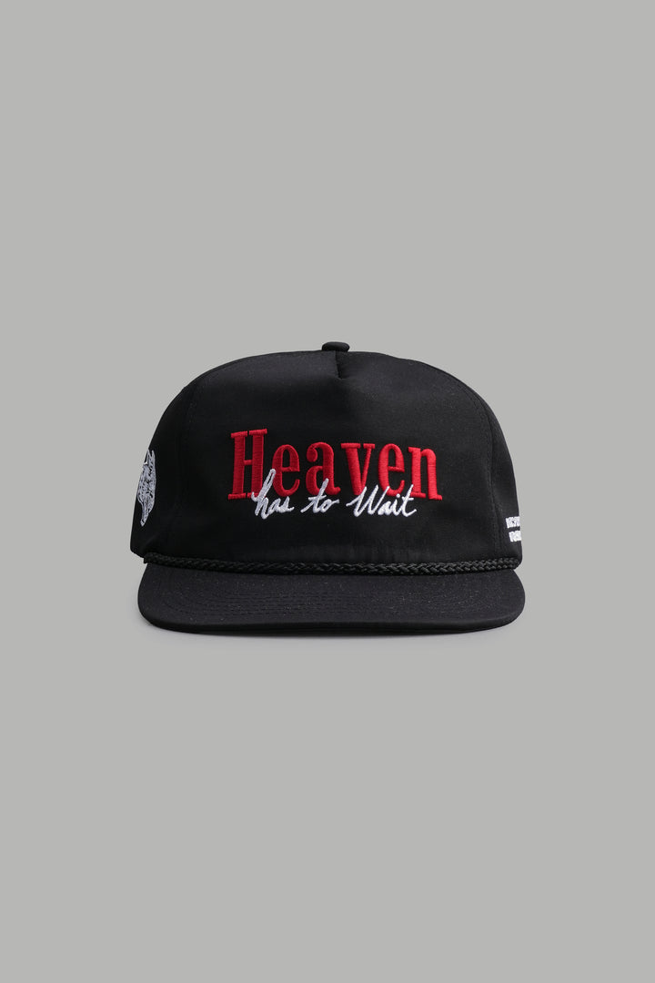 Heaven Has To Wait Paradise Hat in Black