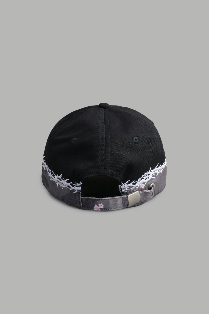 Scorched Thorns Dad Hat (V2) in Black/Blossom Woodland Camo