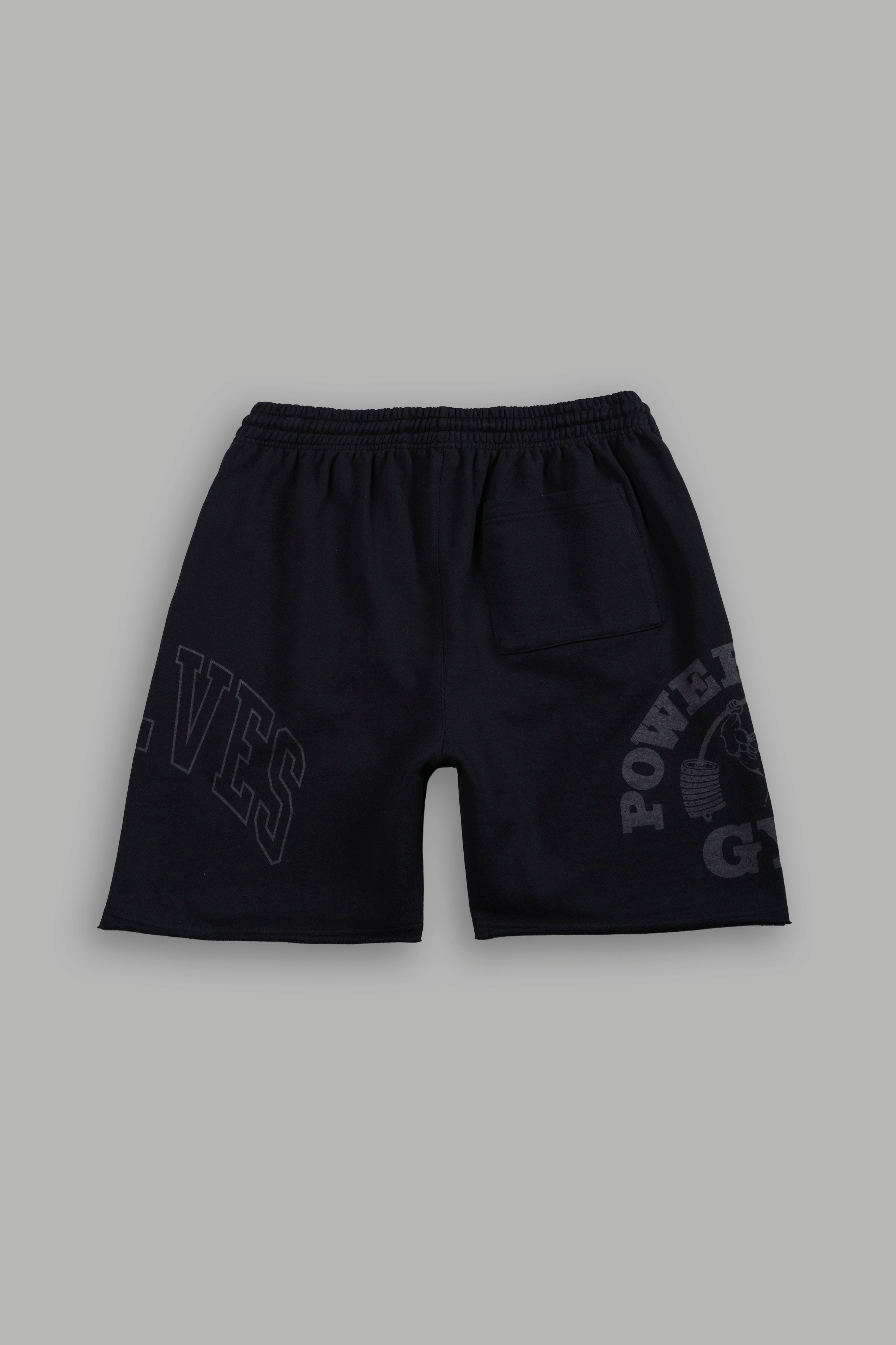 Powerhouse of the Wolves Grunge Brock Sweat Shorts in Black
