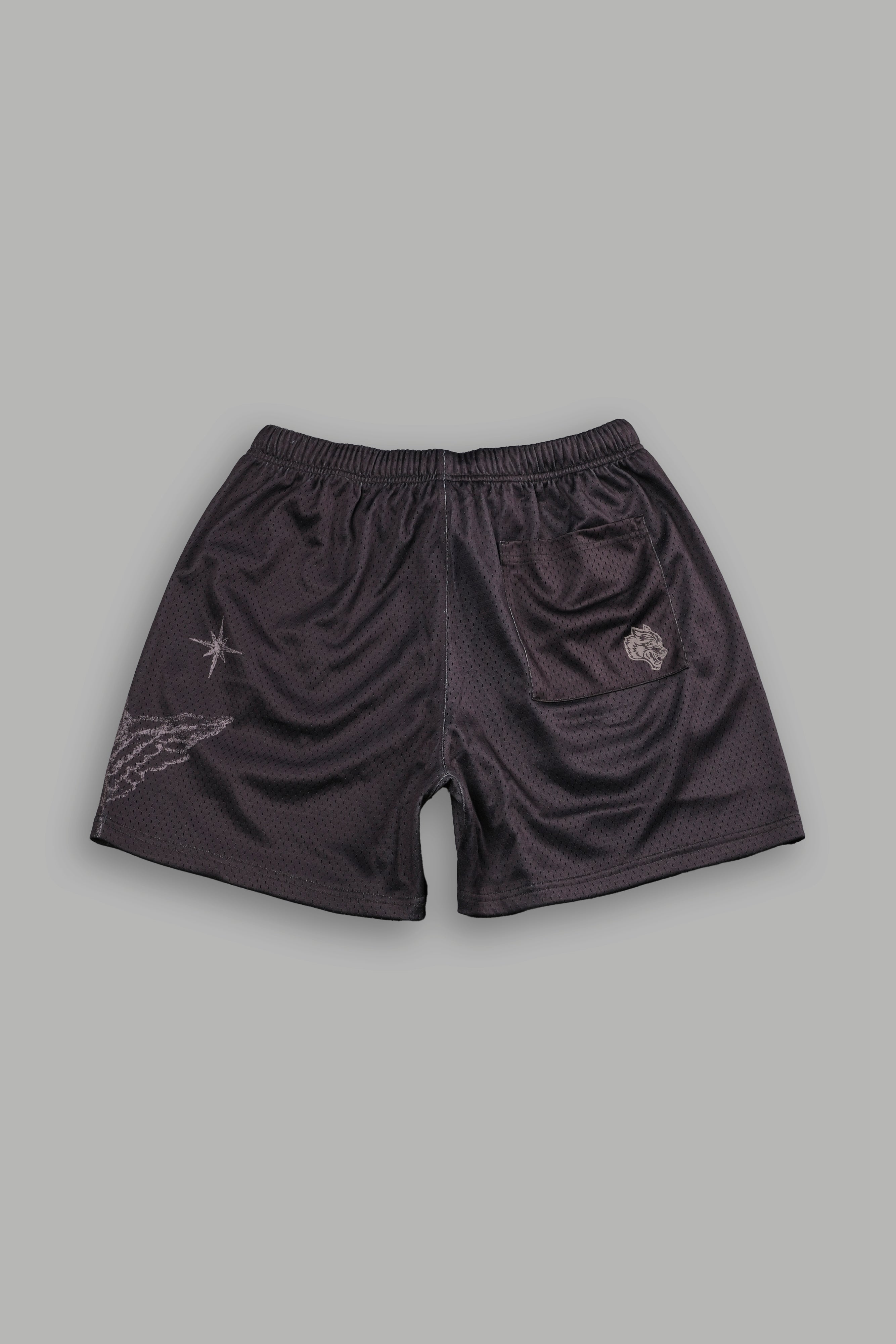 Sacred Flash Mesh Shorts in Darc Brown