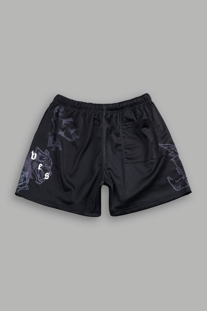 Homage To La Mesh Shorts in Black
