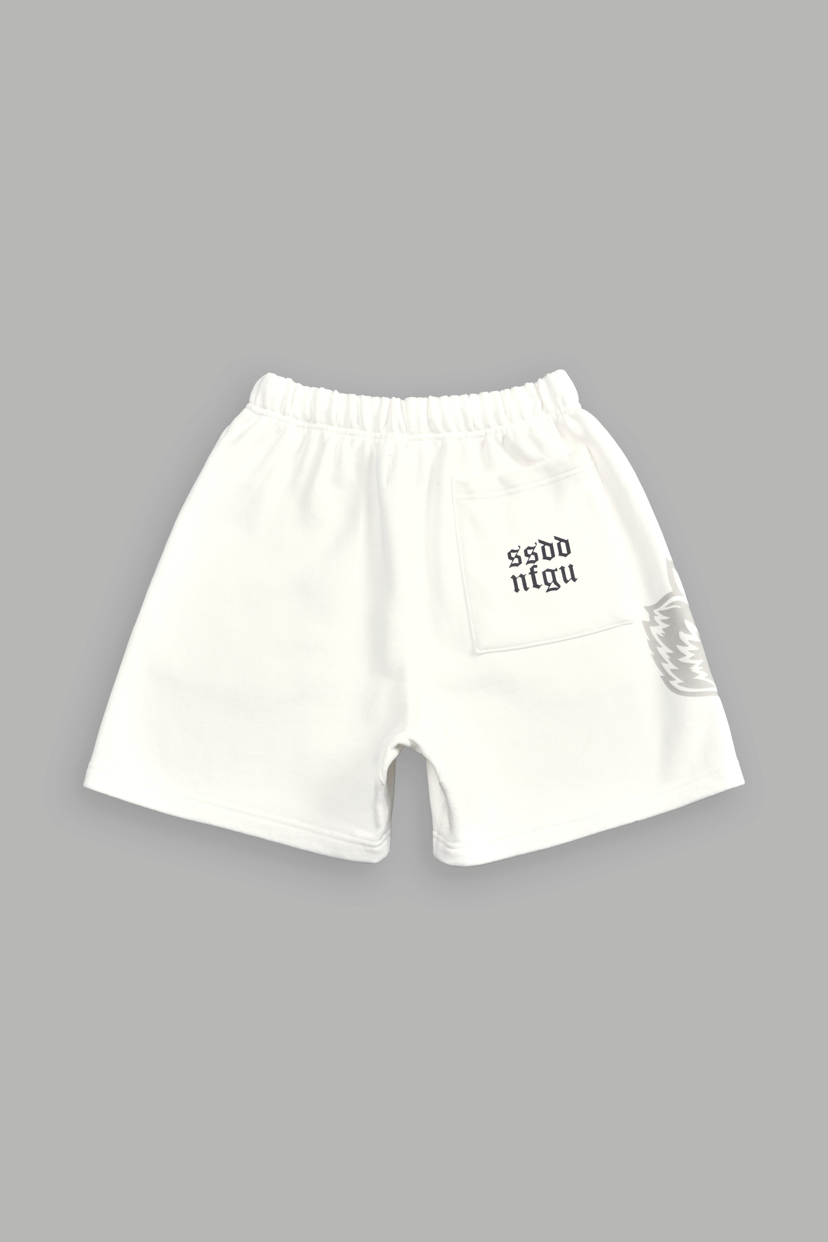 Wolves House Post Lounge Sweat Shorts in Cream