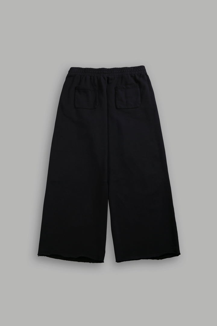 Box Patch Dual Moaty Sweat Pants in Black