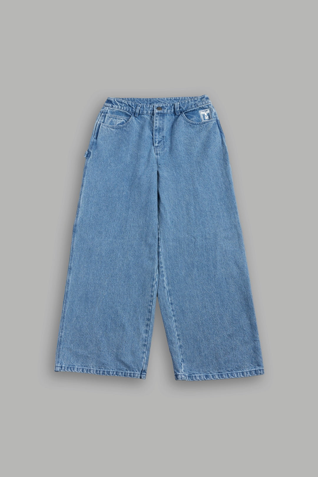 Sakura Forever Wide Leg Carpenter Denim in Light Wash