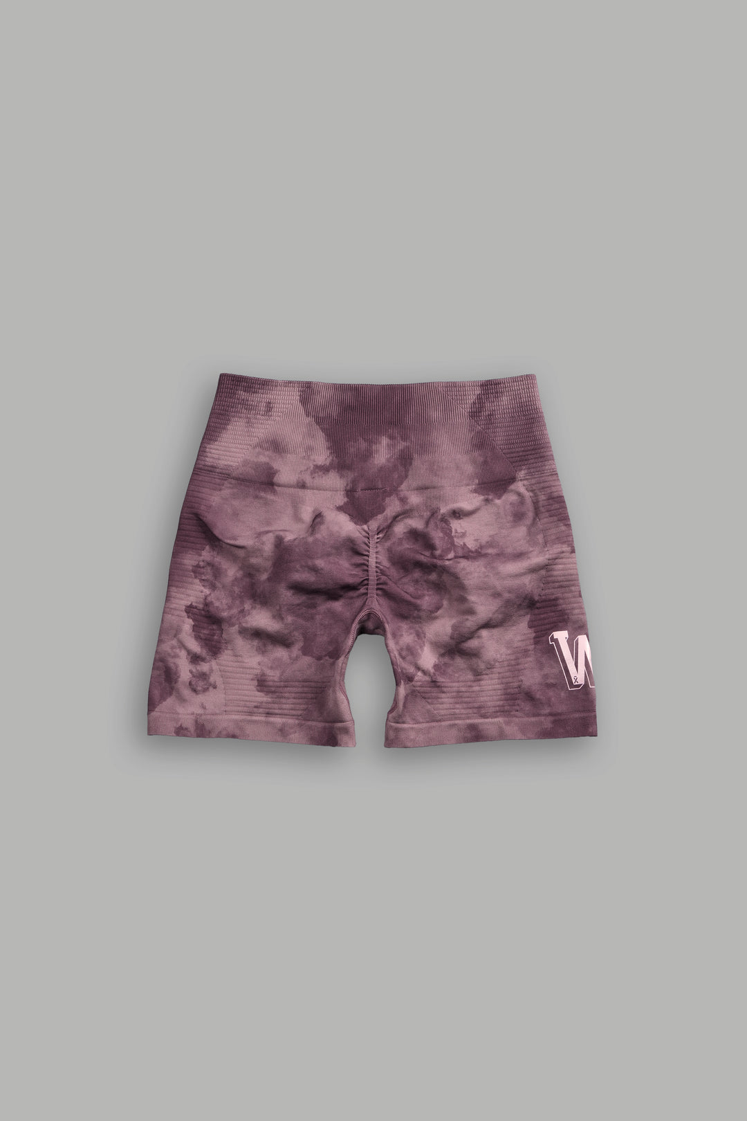 Keep On Fighting Everson Seamless "Valencourt" Shorts in Jumbo Midnight Mauve Ghost Clouds