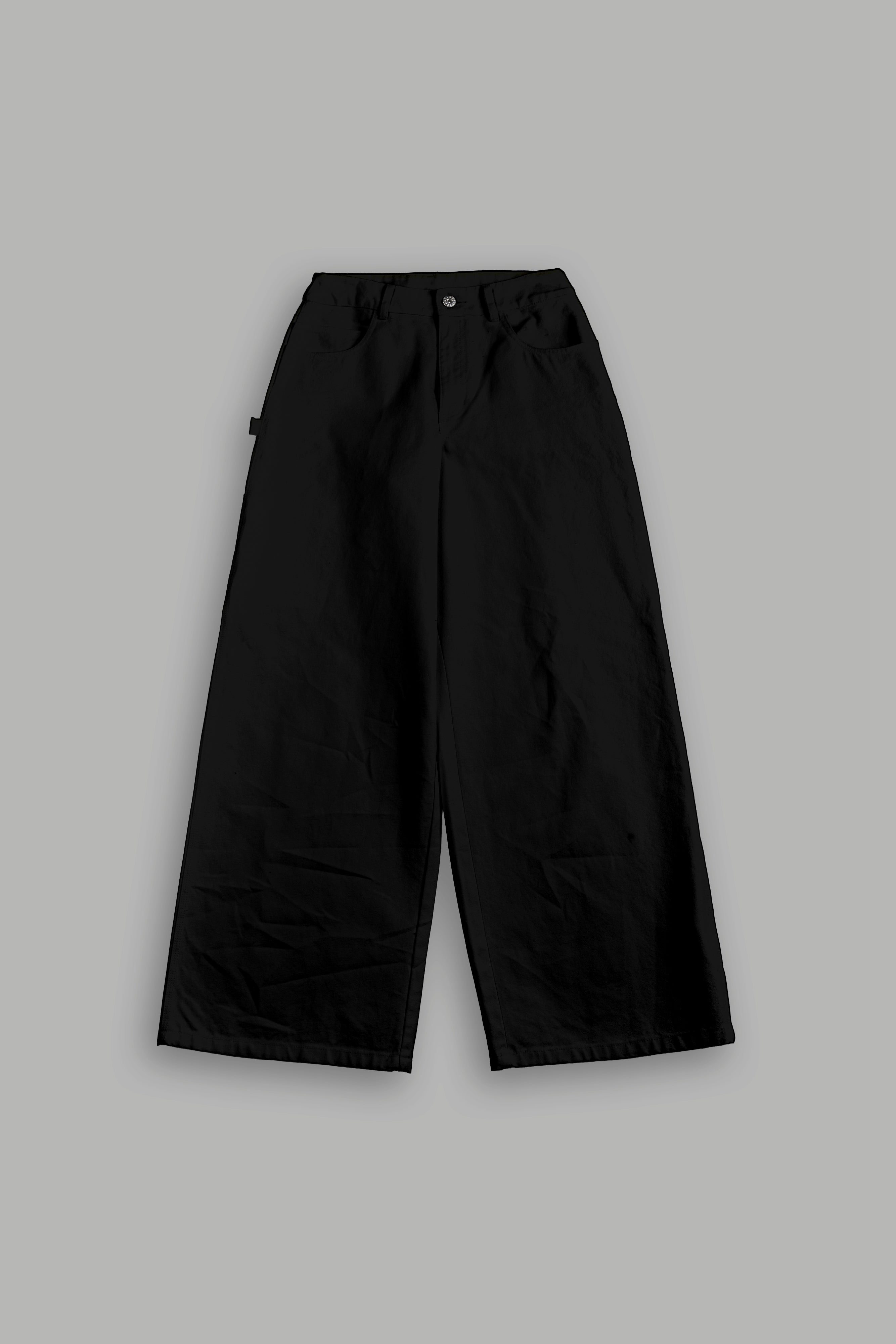 Wolves Chopper Wide Leg Carpenter Pant in Warrior In Black