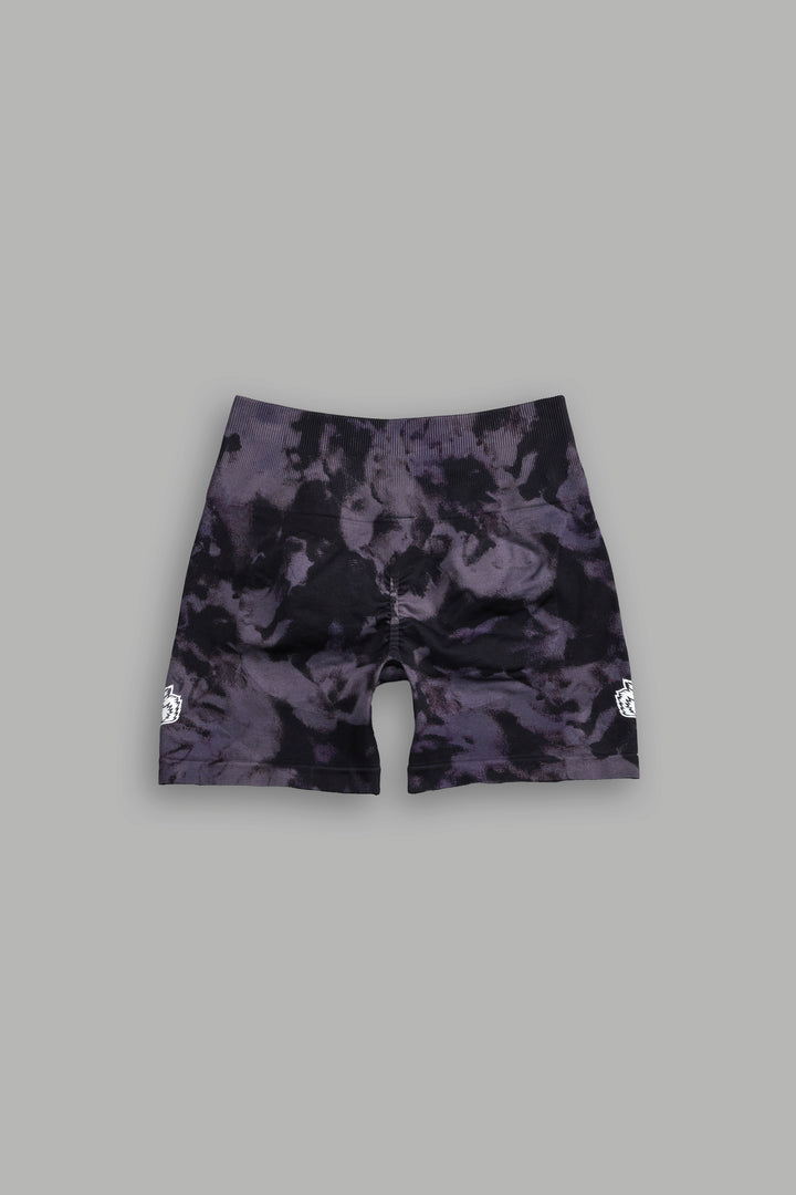 Dual Wolf Everson Seamless "Training" Shorts in Big Purple Night Marble