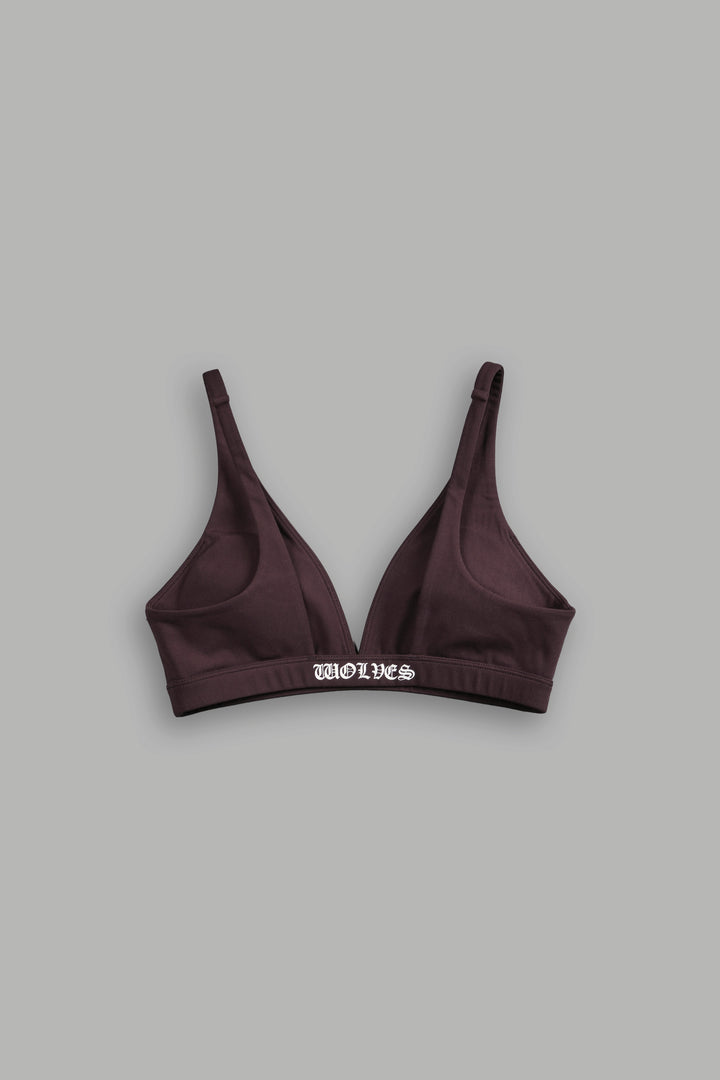 Chopper V Sports Bra in Darc Garnet