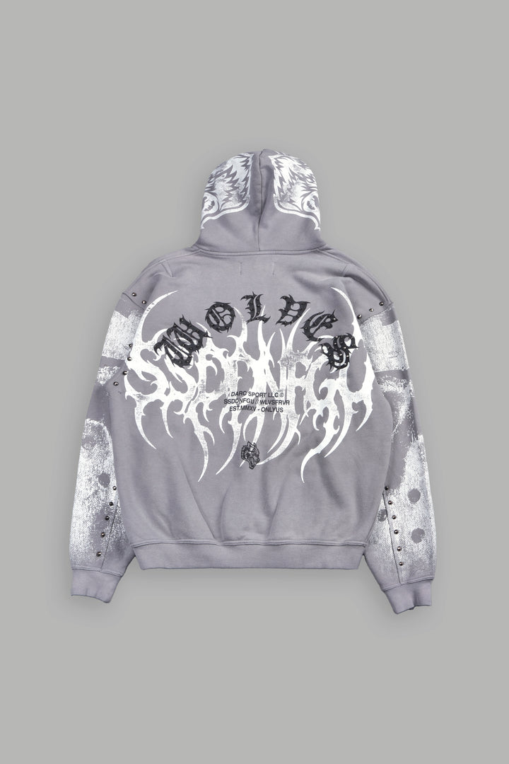 Jason Forever Cornell Hoodie In Dove Gray Drift Wash