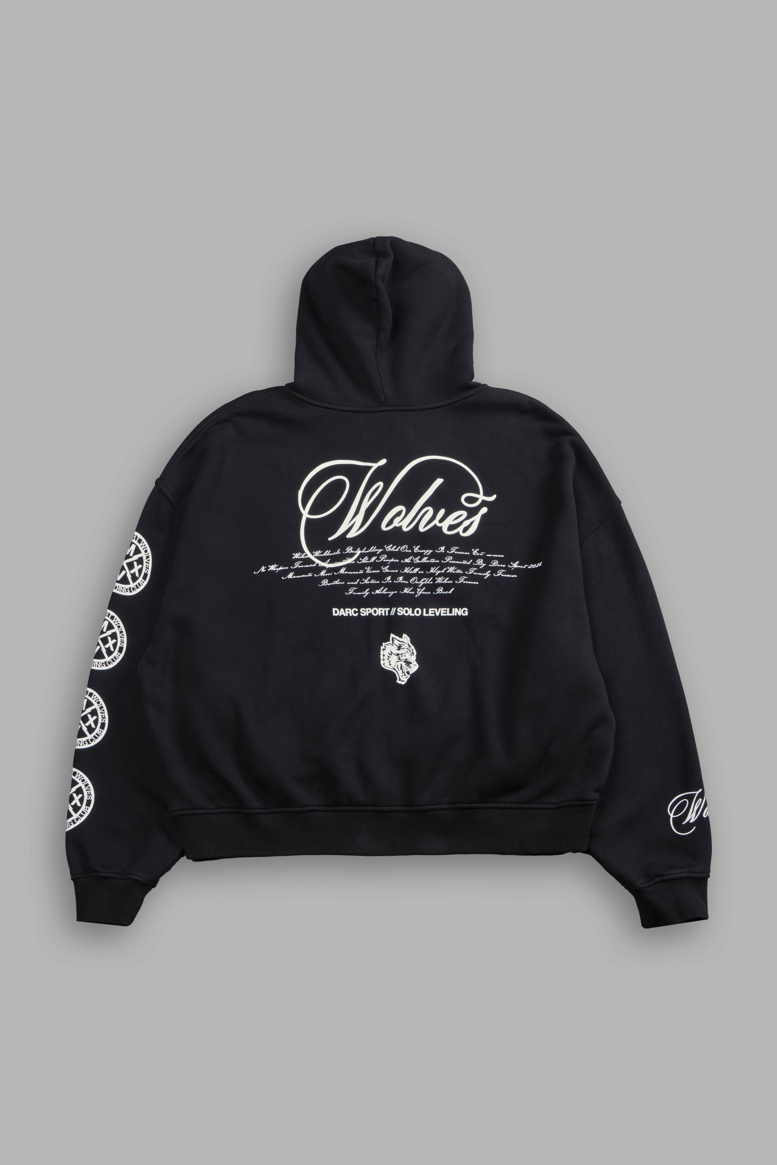 Arise Vex Double Zip Hoodie in Black