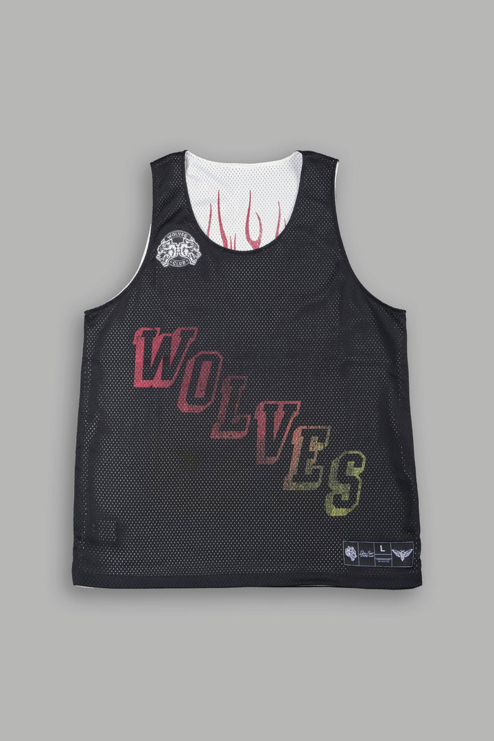 Infernal Club Reversible Bball Jersey In Black/Cream
