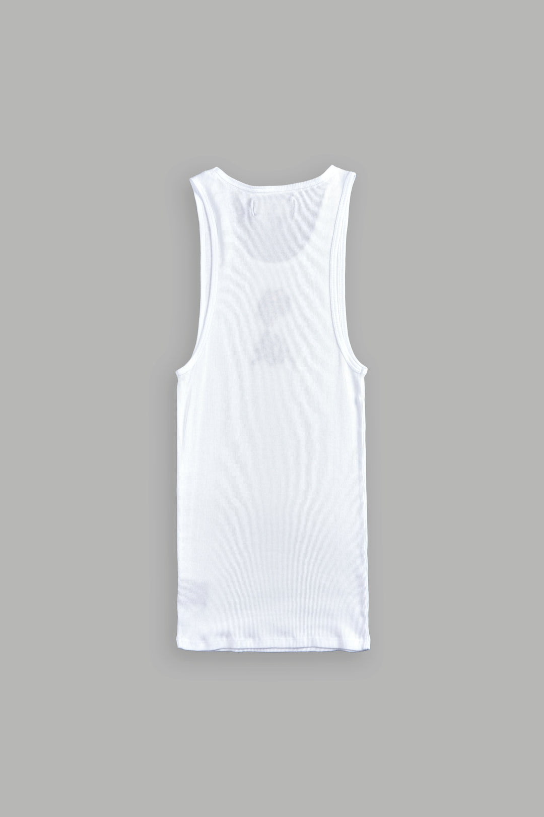 Bushido Wolf Ribbed Tank in White