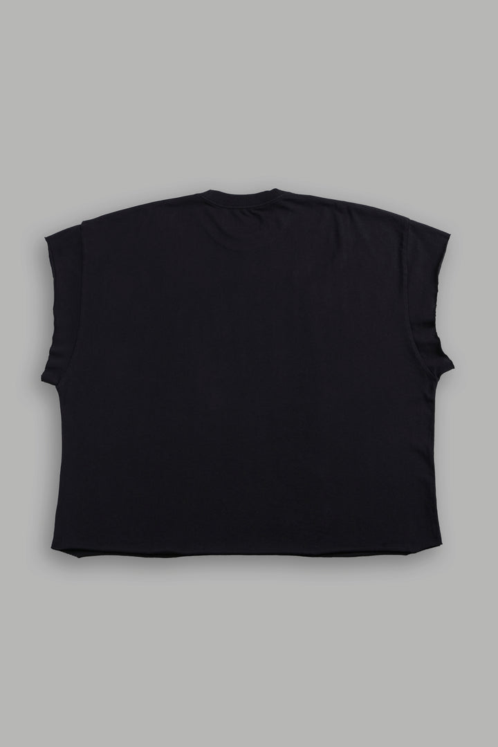 Loyalty Frvr Grunge Cut-Off Tee in Black